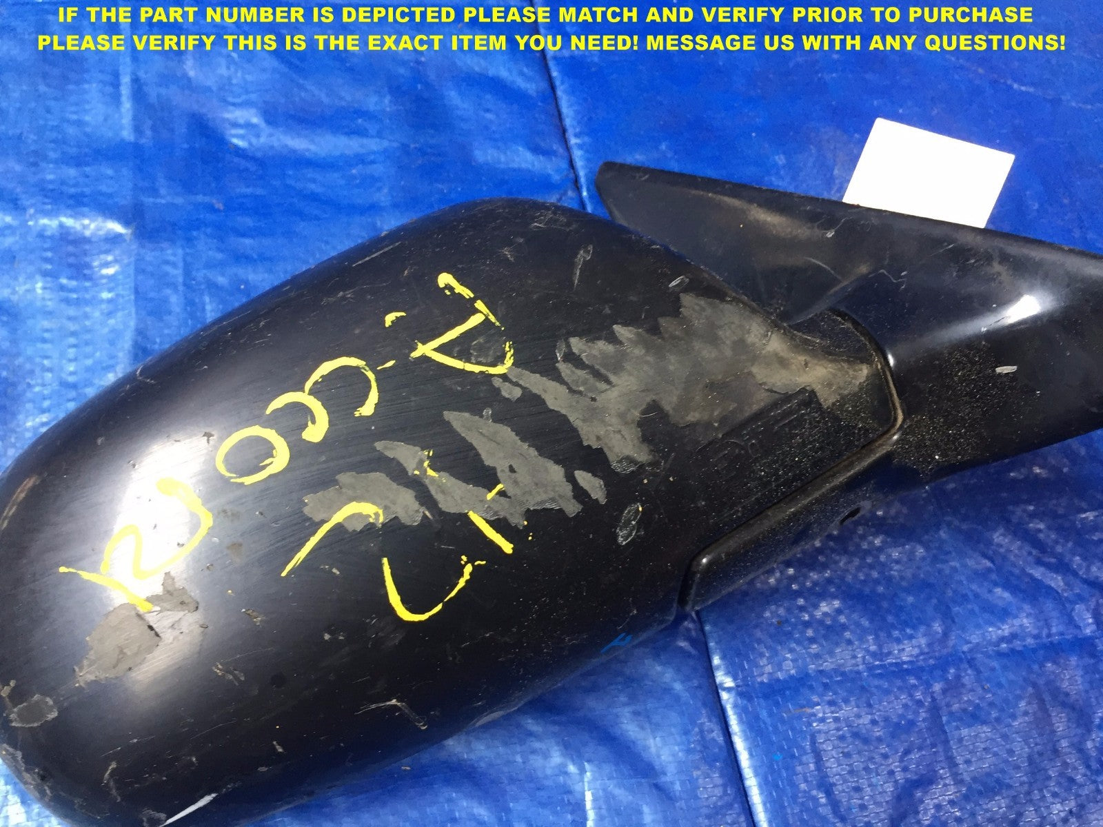 OEM 1990 1991 1992 1993 HONDA ACCORD PASSENGER RIGHT SIDE VIEW MIRROR 12