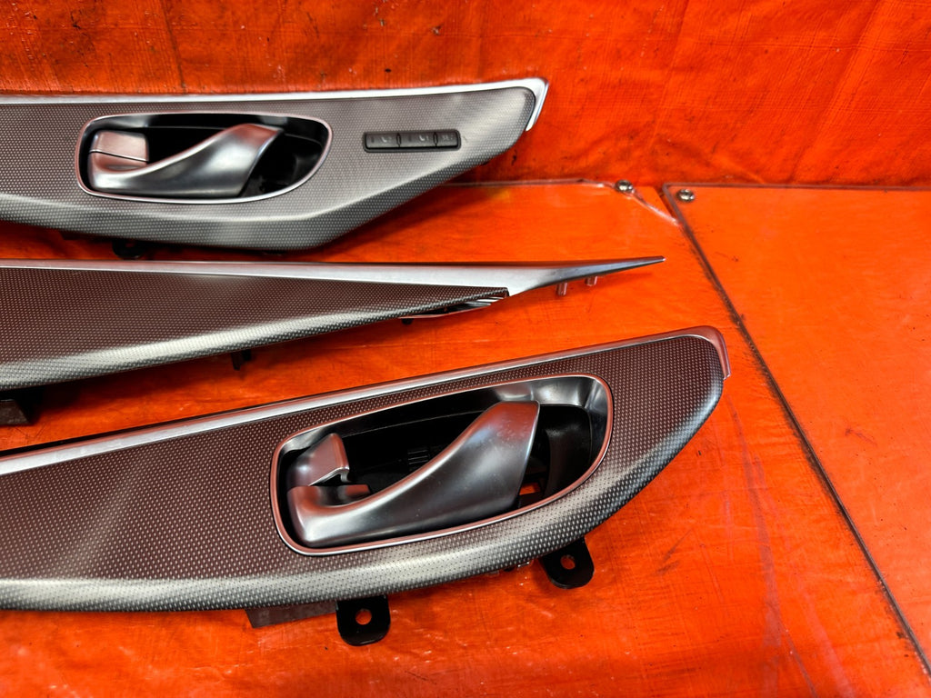 14 20 INFINITI Q50 CARBON FIBER INTERIOR TRIM CUP HOLDERS DOOR PANEL AC VENTS6