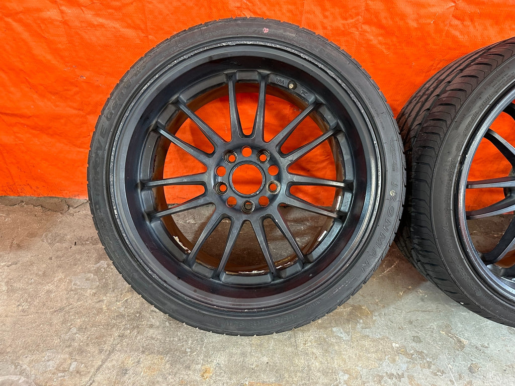 08 15 LANCER EVOLUTION X EVO 10   ROTA SVN WHEELS RIMS W/ TIRES   18x10 & 18x814