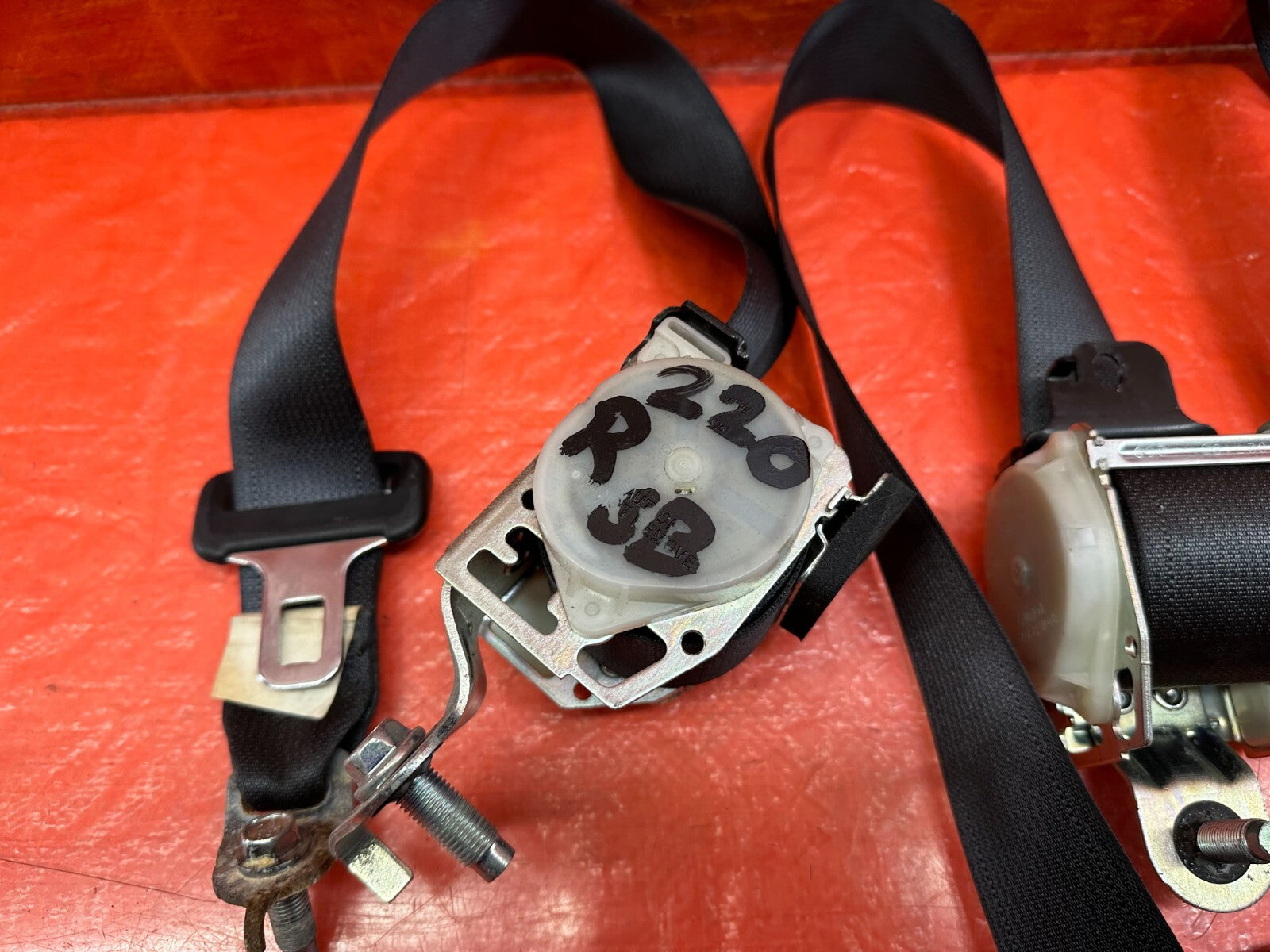 07 11 HONDA CIVIC SI SEDAN REAR SEAT SAFETY BELT SET   LEFT RIGHT BELTS OEM #2209