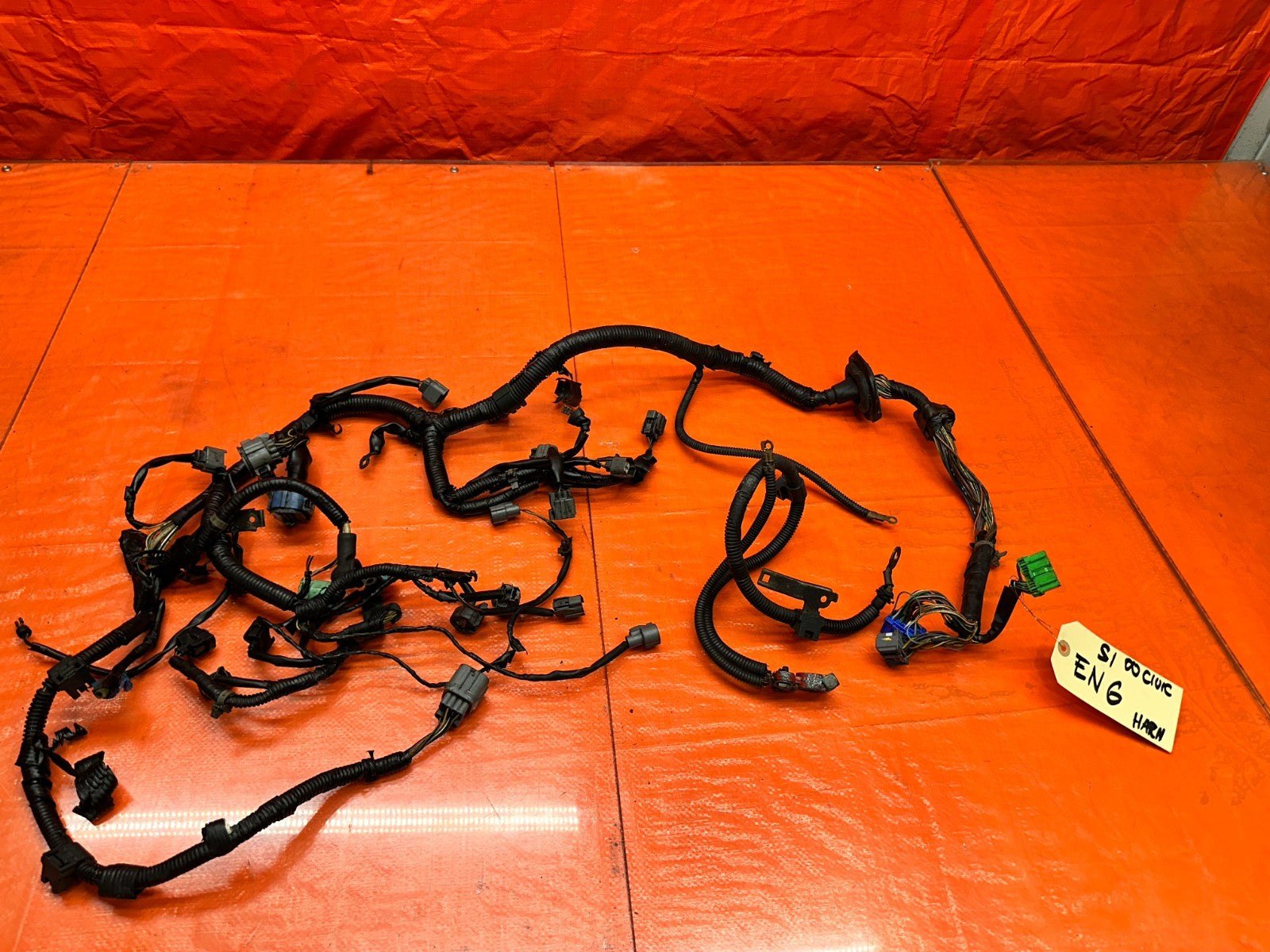 99 00 HONDA CIVIC SI 1.6L B16A2 B16 B16A ENGINE WIRE HARNESS OEM  MISSN 2 PLUGS14