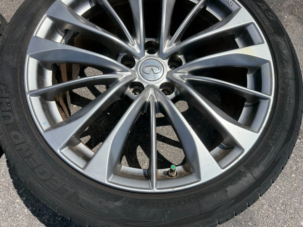 08 15 INFINITI G37 & Q60 SPORT MODEL 19 INCH 15 SPOKE ENKEI WHEELS RIMS OEM #3283
