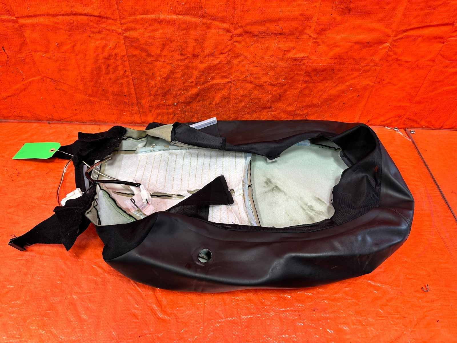 14 23 INFINITI Q50   DRIVER LEFT FRONT UPPER SEAT LEATHER WRAP SKIN   OEM 3162