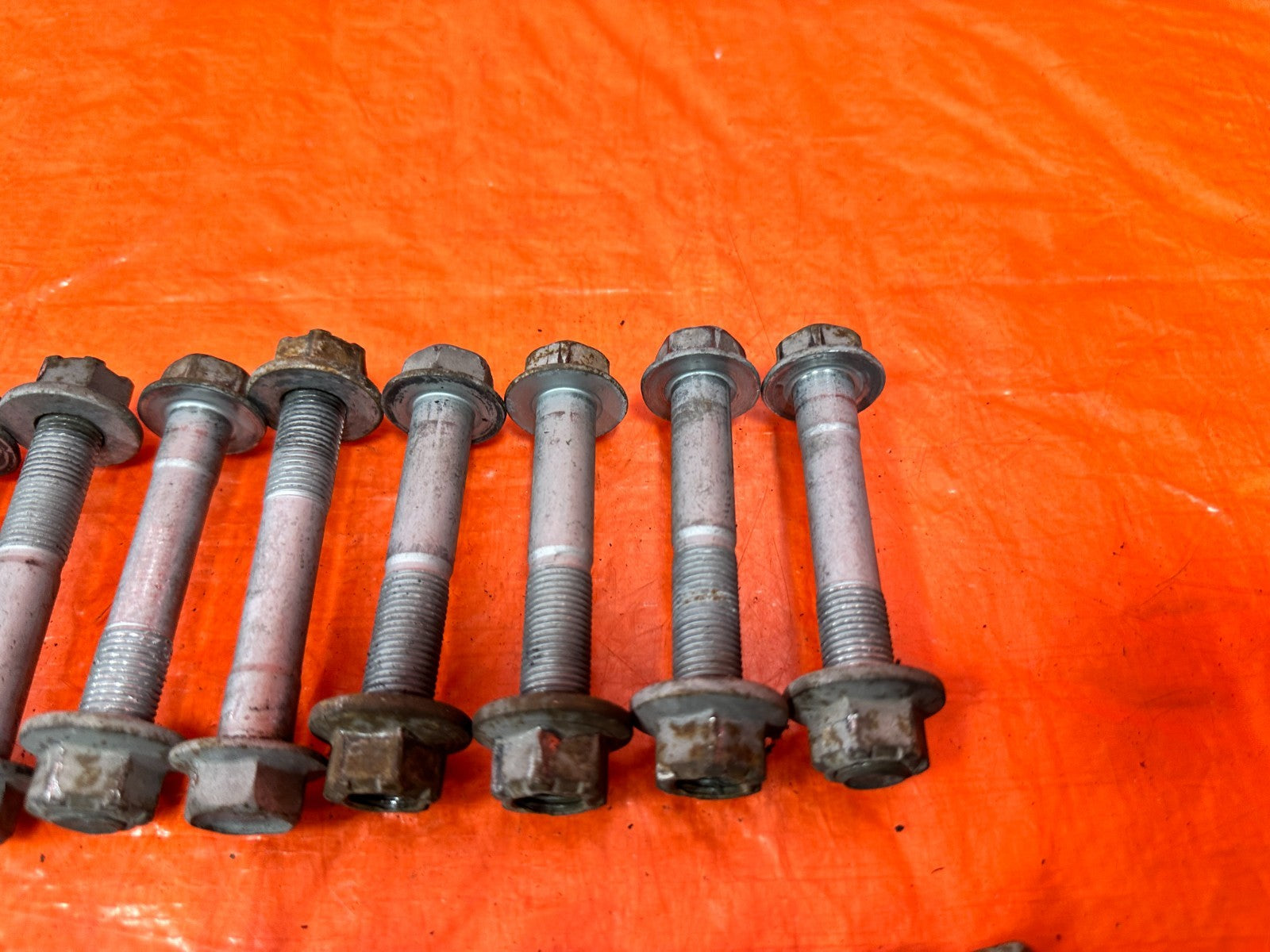08 15 INFINITI G37 Q60   REAR TRAILING ARM CASTER CAMBER BOLTS HARDWARE OEM 3202