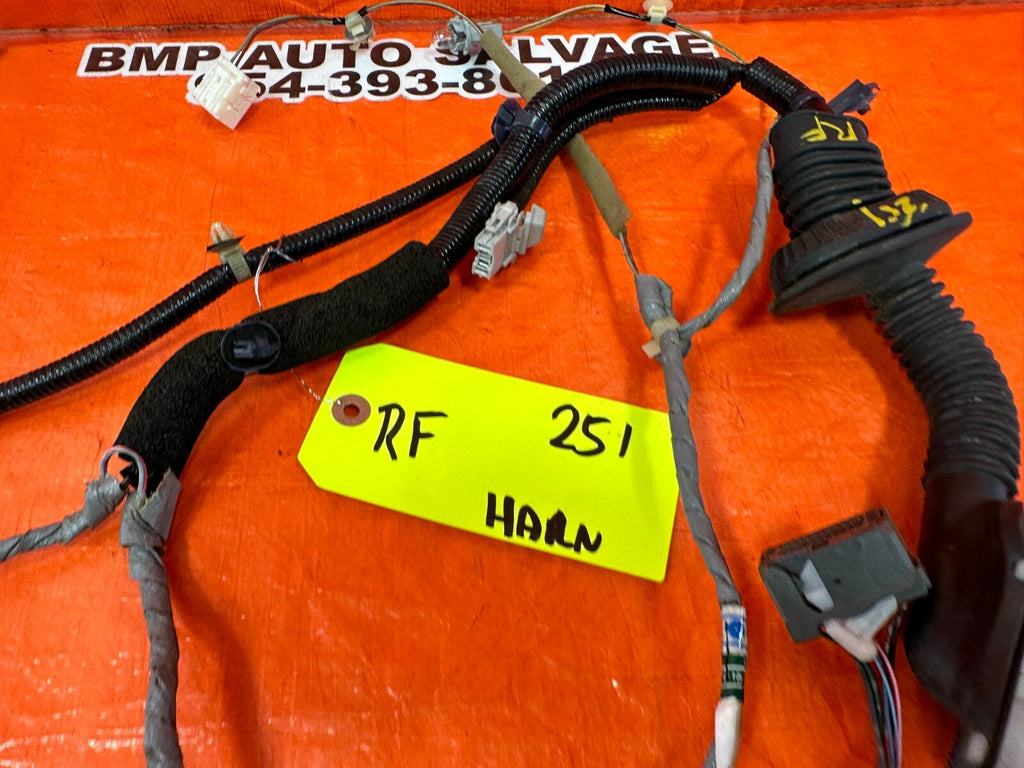 08 12 HONDA ACCORD SEDAN PASSENGER RIGHT FRONT DOOR WIRING HARNESS WIRE LOOM 2516