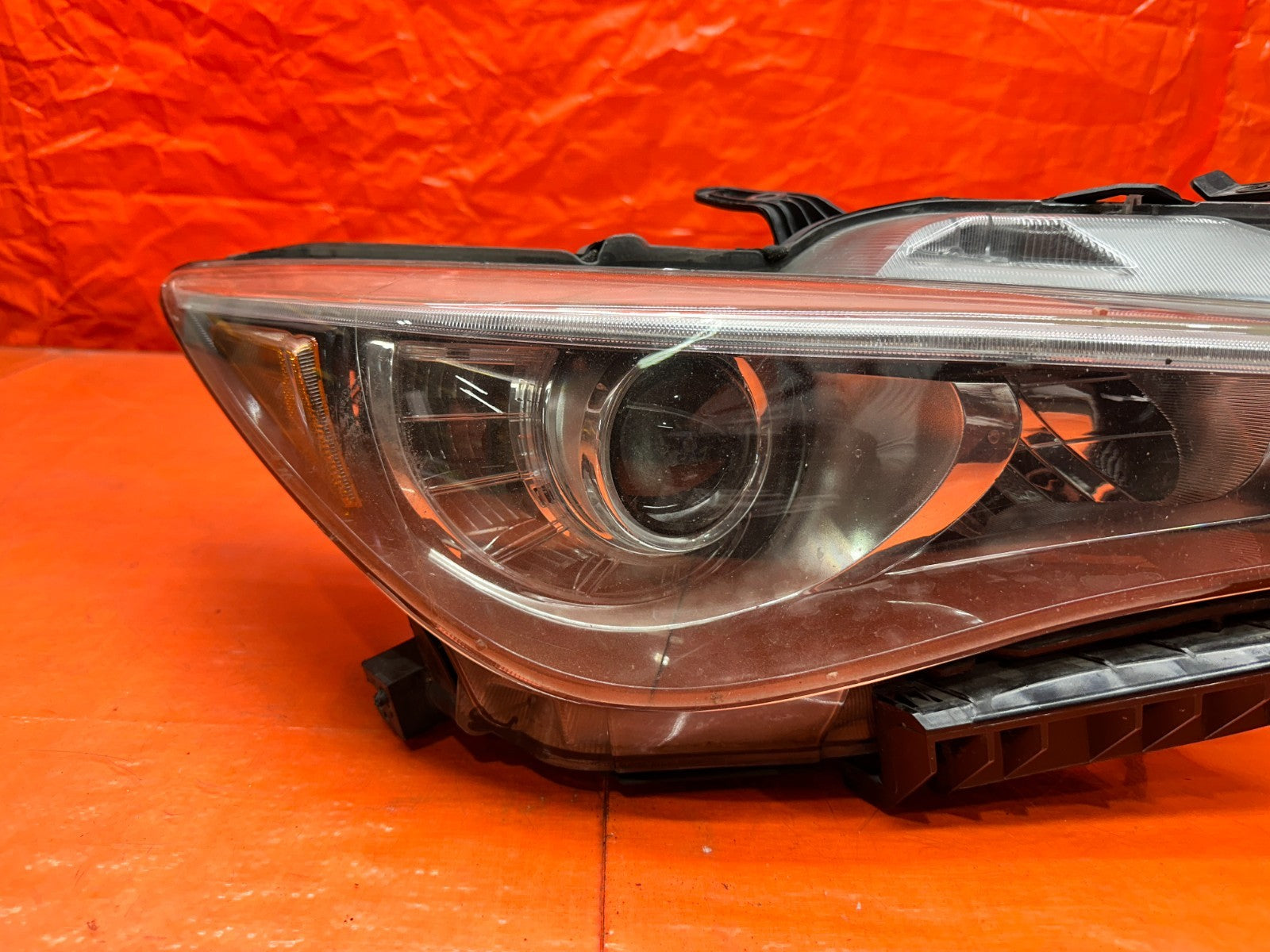 14 17 INFINITI Q50   PASSENGER RIGHT HEAD LIGHT HEAD LAMP HEADLIGHT NON AFS4