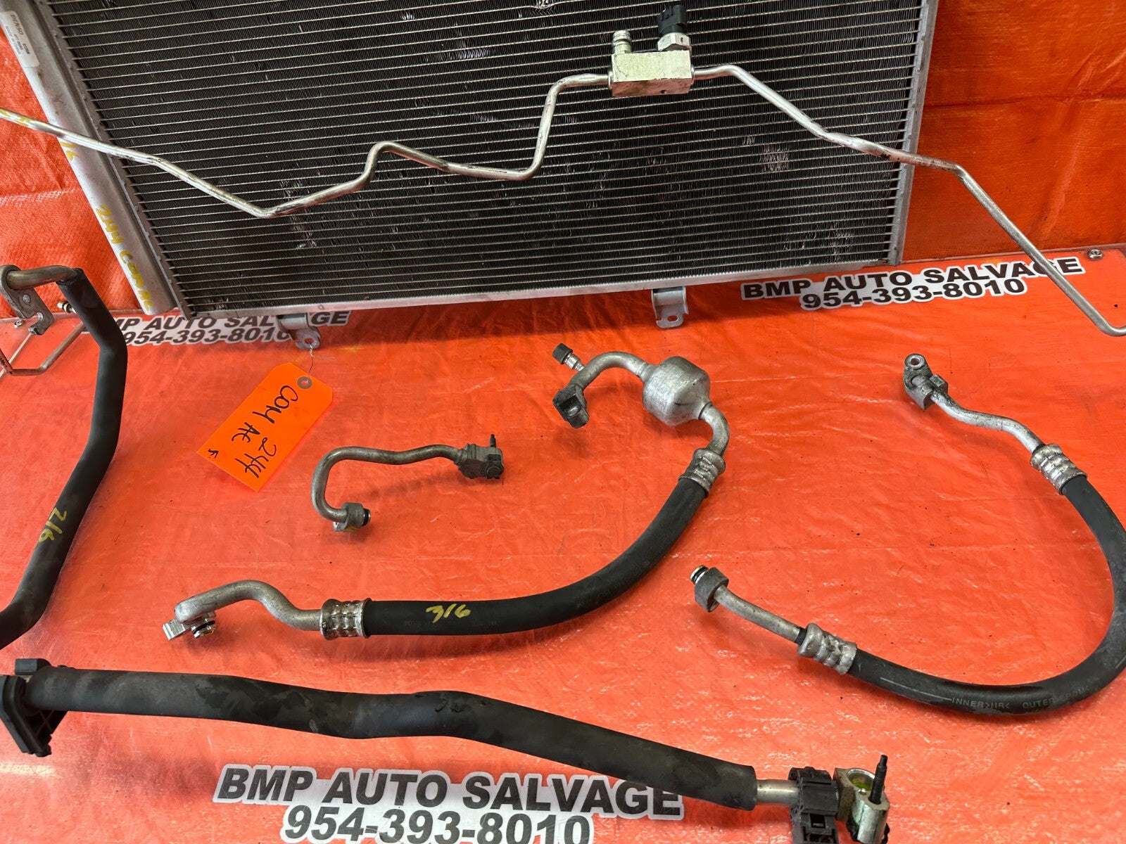 08 12 LEXUS ES350   AC LINE SET LINES PIPES HOSES W/ CONDENSER  10