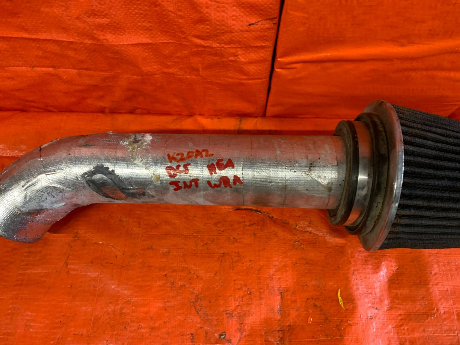 02 04 ACURA RSX TYPE S   K20A2 SHORT RAM AIR INTAKE SYSTEM   HEAT WRAPPED   2