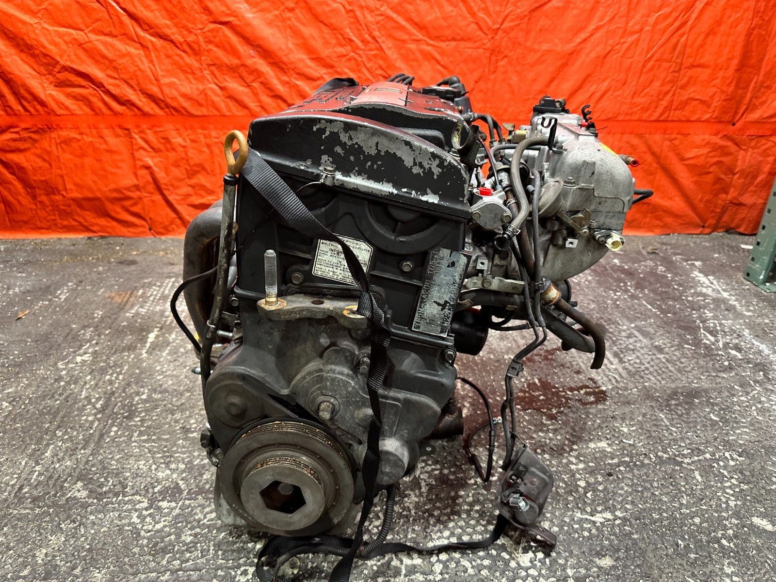 97 01 HONDA PRELUDE 2.2L H22A4 NON SH ENGINE MOTOR LONG BLOCK ASSEMBLY OEM #DNP215