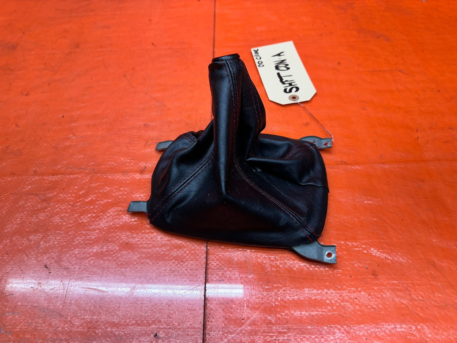96 00 HONDA CIVIC TYPE R EK9 BLACK RED STITCHING SHIFT BOOT OEM FACTORY #00CVC4