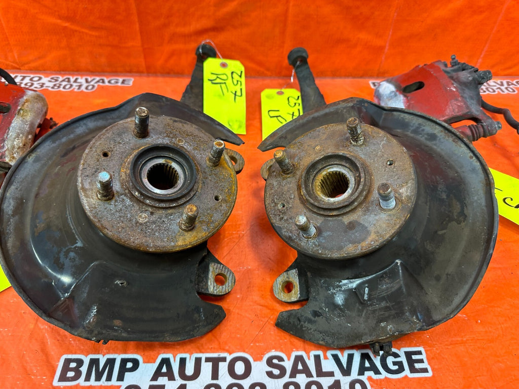 94 01 INTEGRA FRONT SPINDLE SET UP CALIPERS SPINDLES KNUCKLE HUB LEFT RIGHT #2574