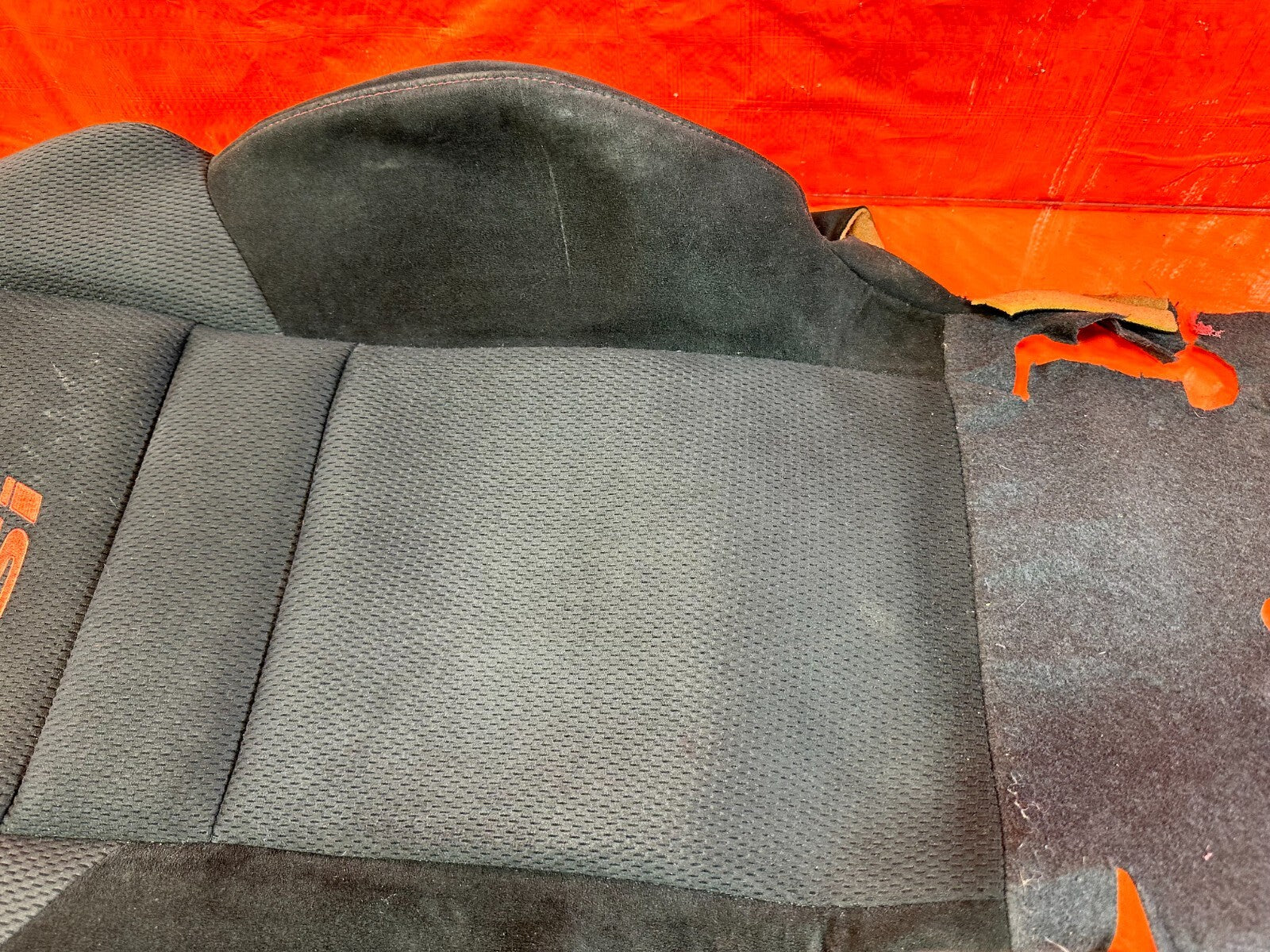 06 11 HONDA CIVIC SI RIGHT FRONT UPPER SEAT SKIN CLOTH FABRIC COVER OEM #27011