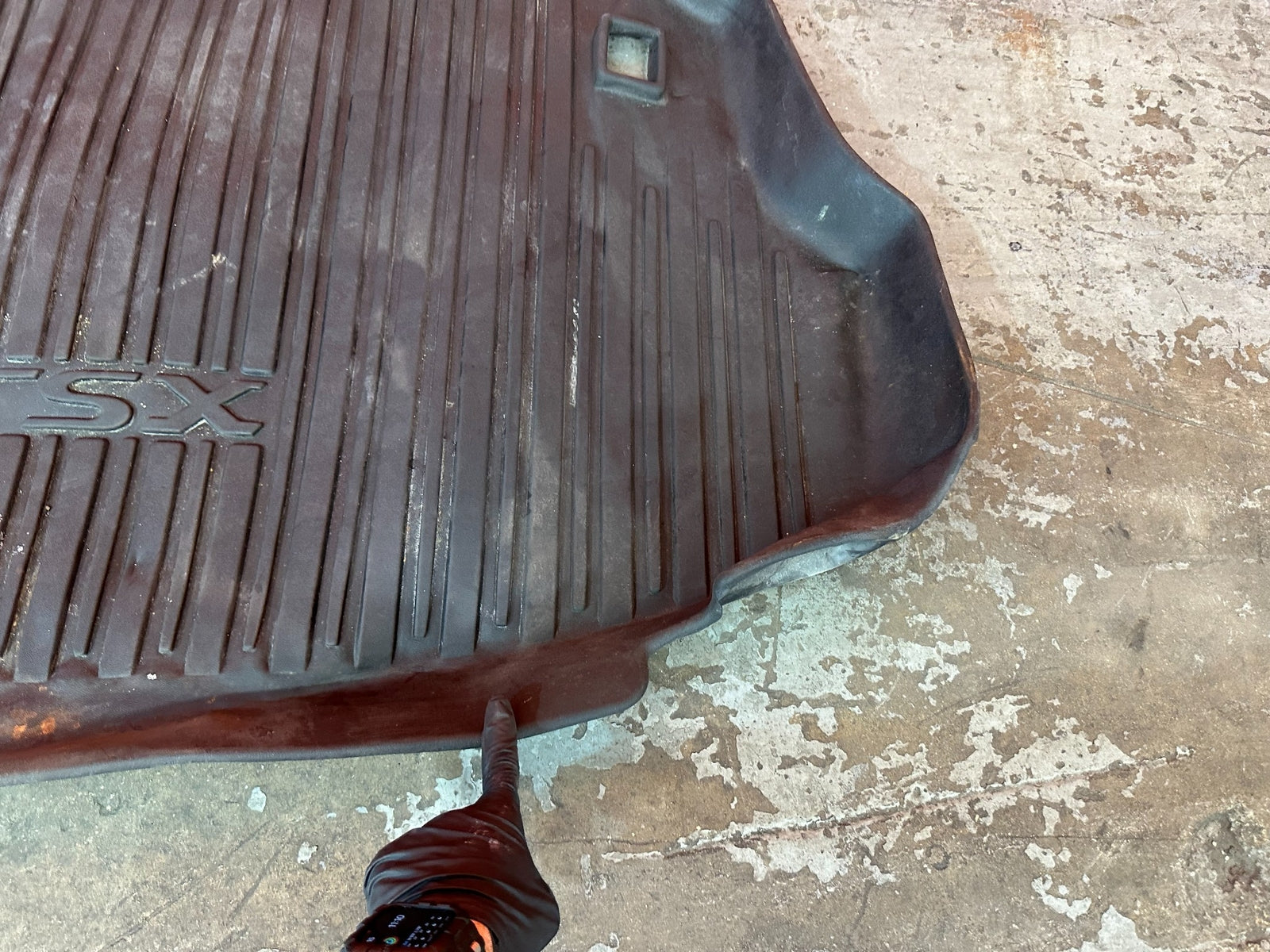 04 08 ACURA TSX   REAR TRUNK FLOOR MAT ALL WEATHER RUBBER LINING   OEM #1964