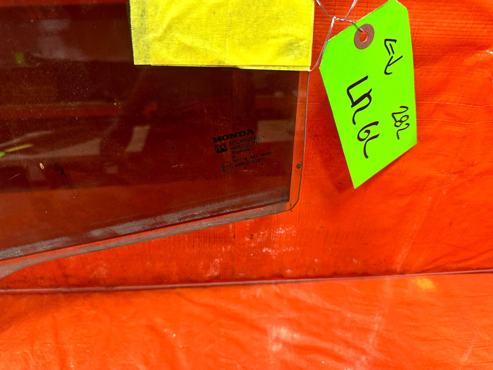 06 11 HONDA CIVIC SEDAN 4 DOOR   DRIVER LEFT REAR   DOOR GLASS   OEM #2827