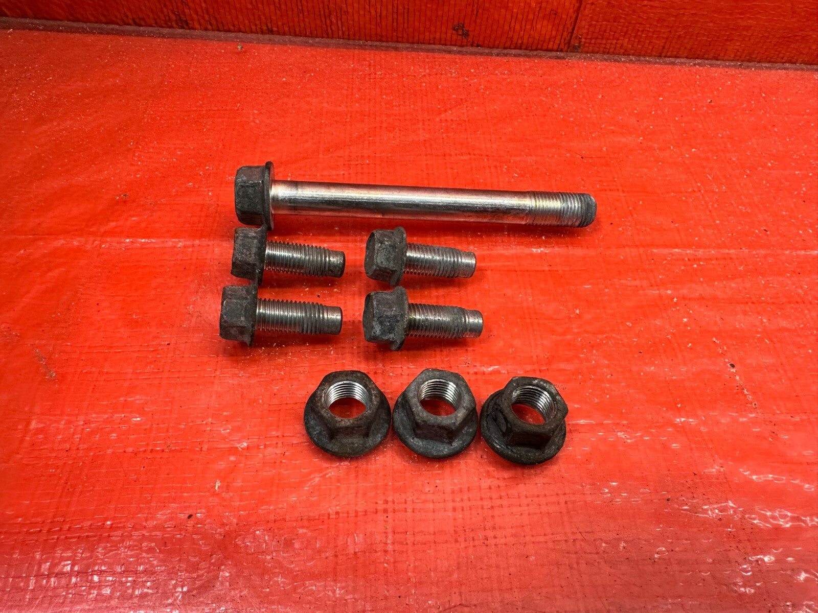 08 15 LANCER EVOLUTION X EVO 10   DRIVER LEFT MOTOR MOUNT BOLTS HARDWARE OEM 2170