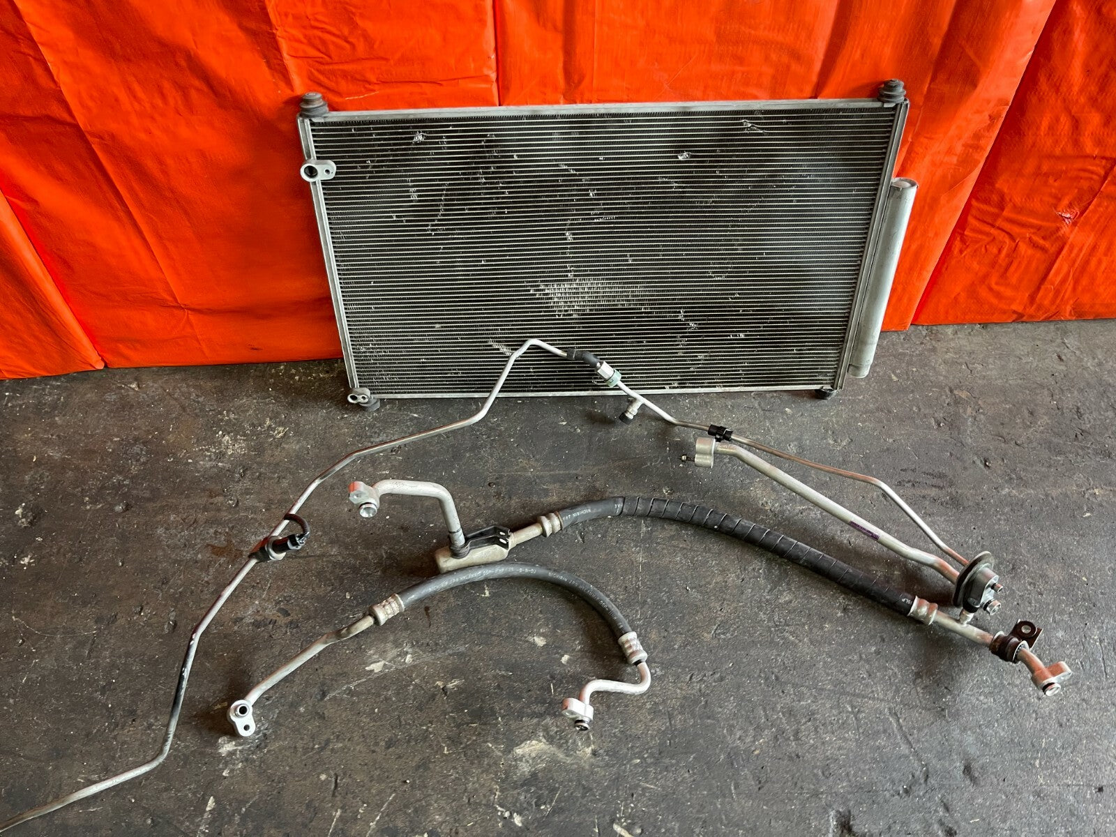 09 12 ACURA RL   COMPLETE AC LINE HOSE PIPE SET W/ CONDENSER HOSES LINES OEM OE3