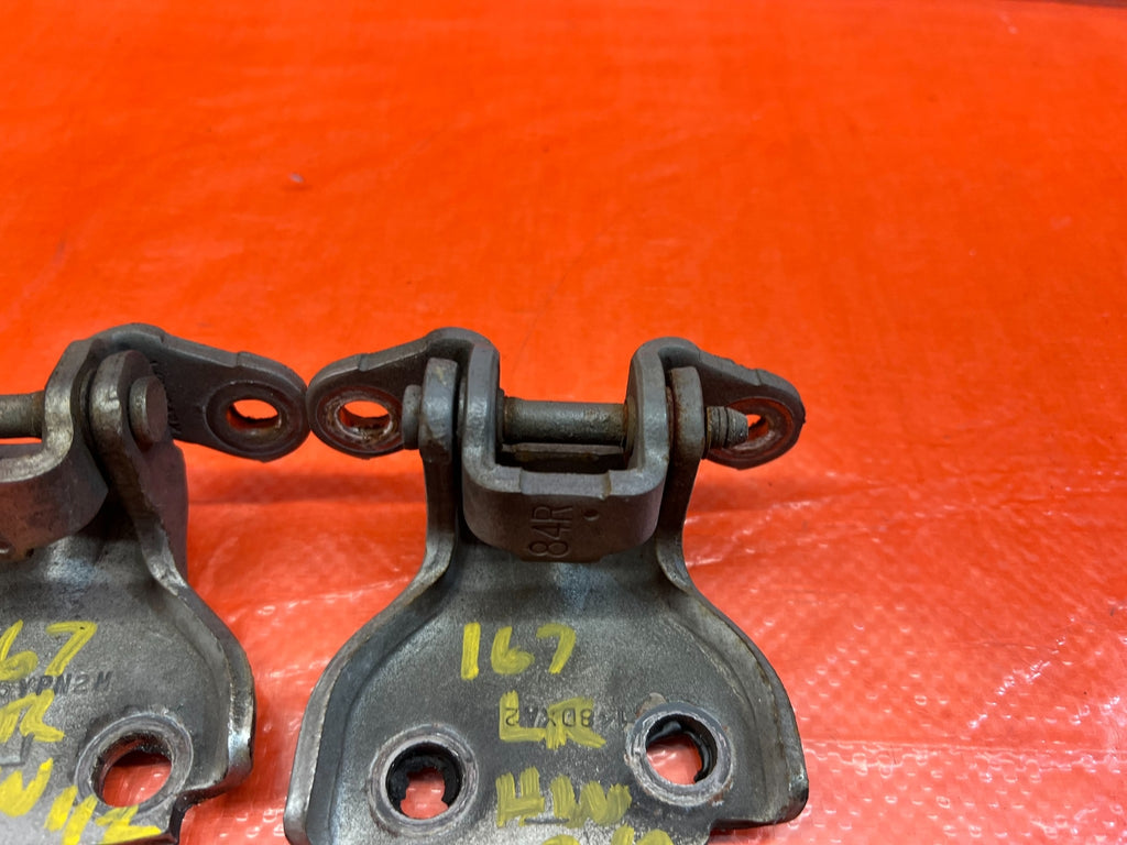 98 02 HONDA ACCORD SEDAN DRIVER LEFT REAR DOOR HINGE SET UPPER LOWER OEM #1676