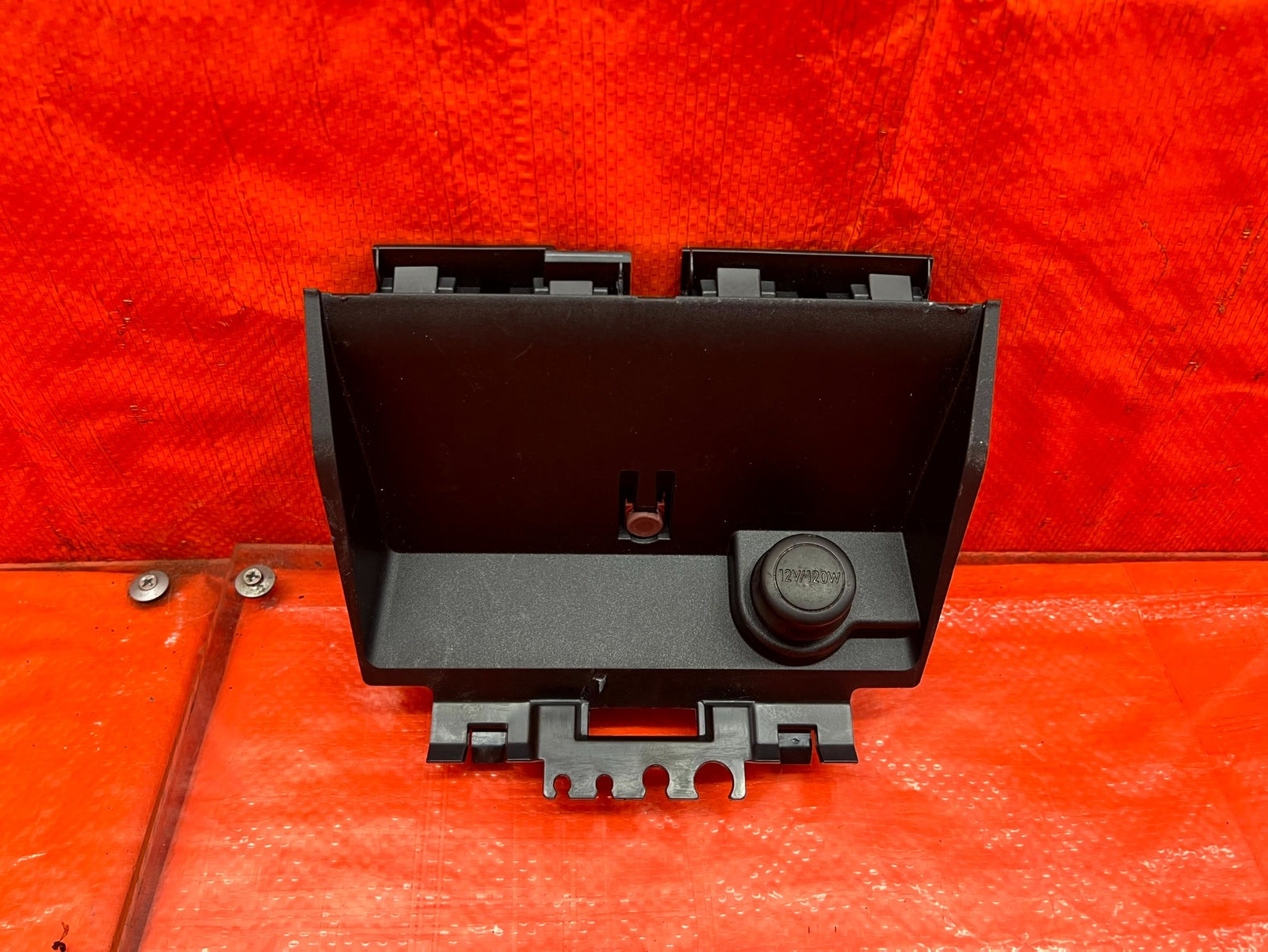 12 21 SUBARU WRX & STI SEDAN   CENTER CONSOLE TRIM TRAY PANEL W/ 12 V OEM #1700