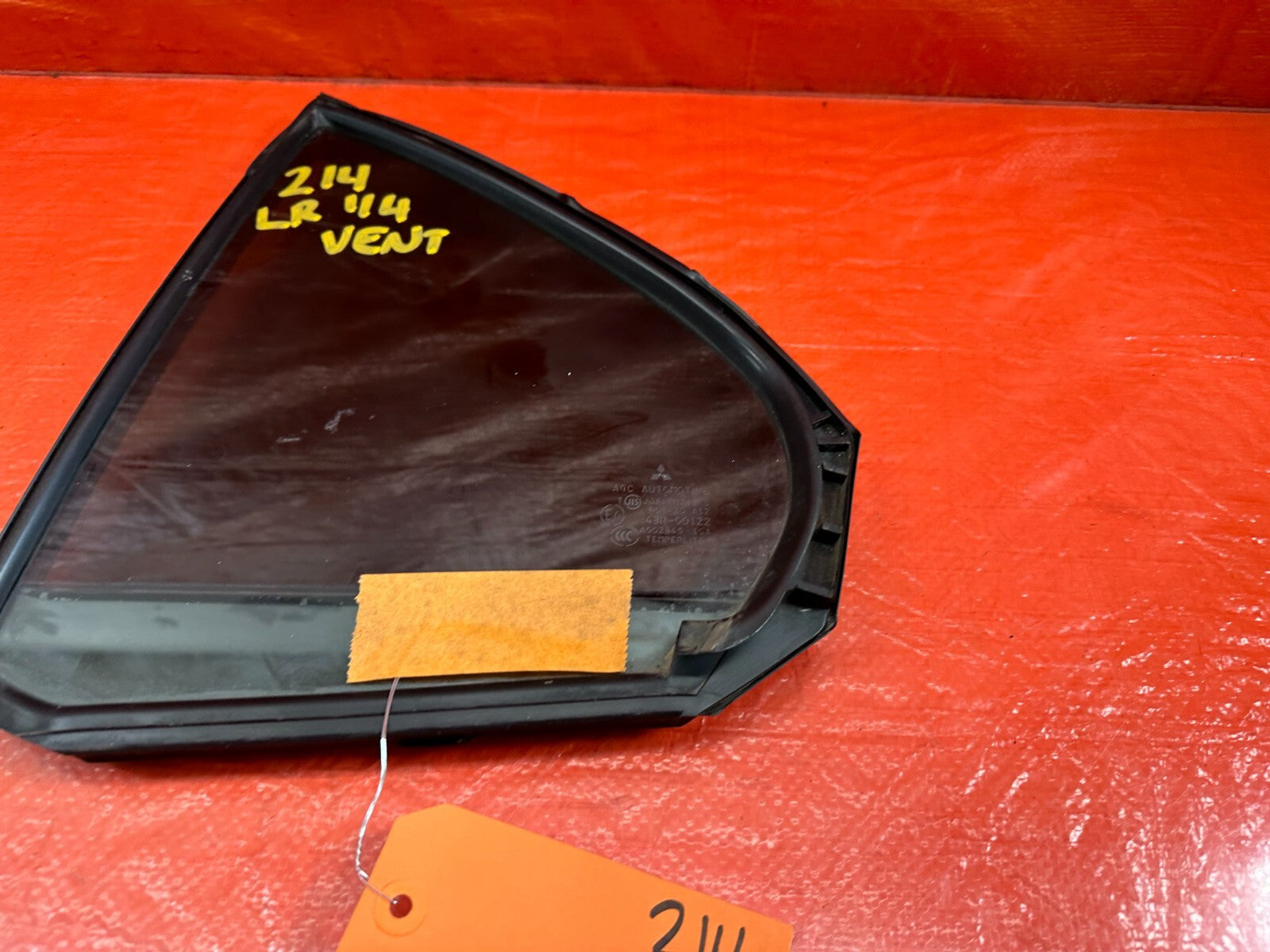 08 15 LANCER EVOLUTION X EVO 10   DRIVER LEFT REAR 1/4 QUARTER GLASS WINDOW #2146