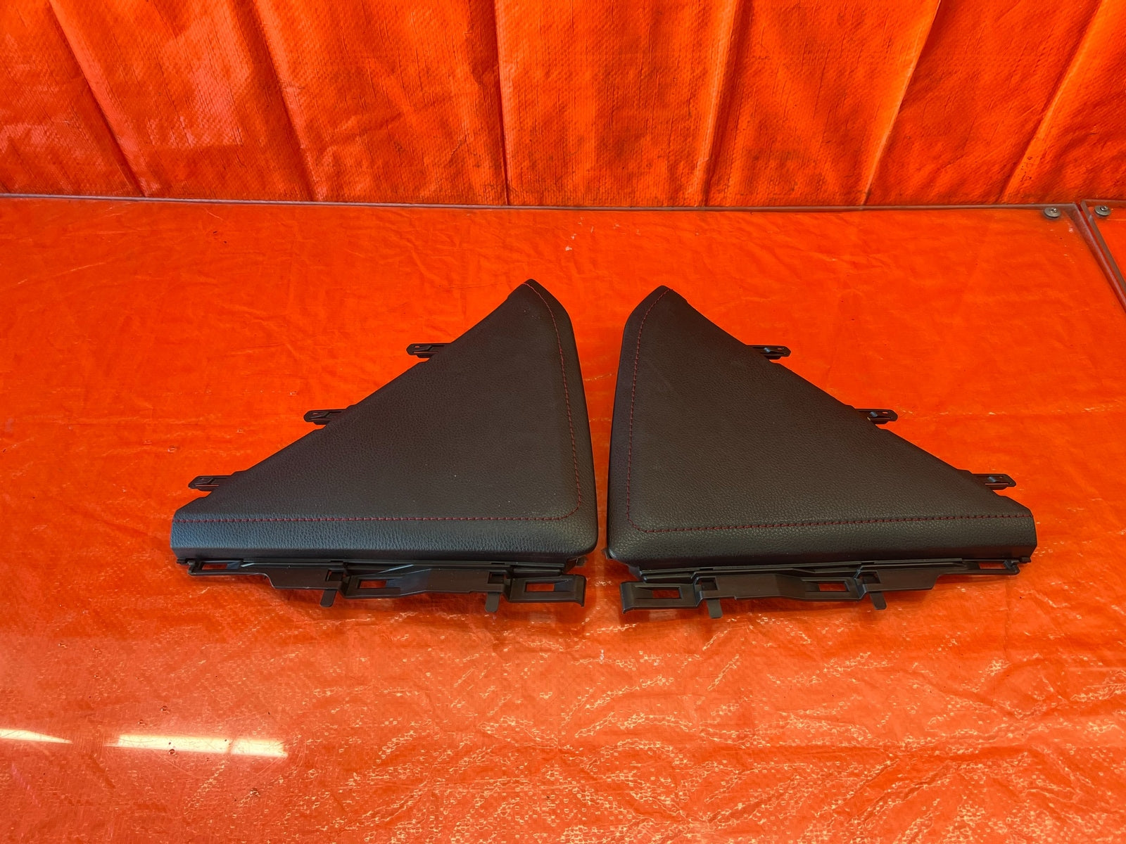 13 16 SCION FRS & 17 20 86   BLACK W/ RED STITCHING   KNEE TRIM   LEFT & RIGHT0