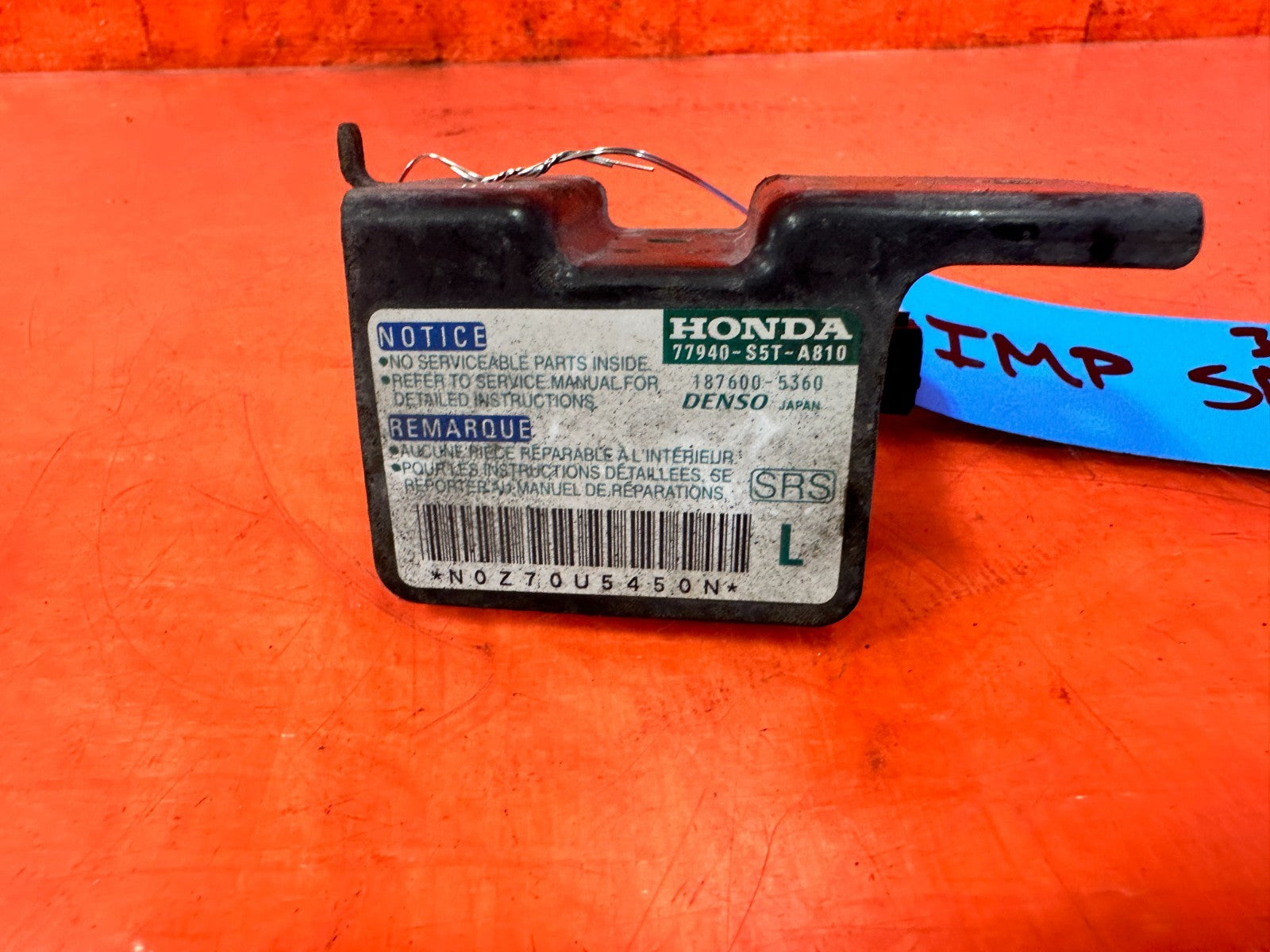 02 05 HONDA CIVIC SI EP3 HATCHBACK   LEFT SENSOR   77940 S5T A810   OEM 3082