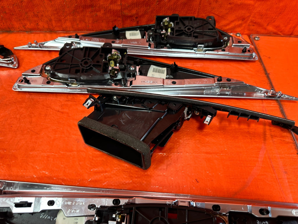 14 20 INFINITI Q50 WOOD GRAIN INTERIOR TRIM CUP HOLDERS DOOR PANEL AC VENTS OEM11