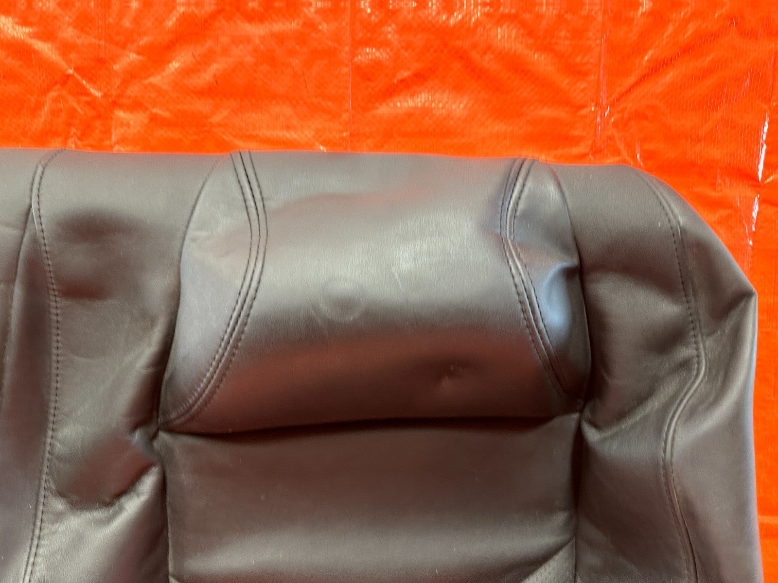08 09 INFINITI G37 COUPE SPORT REAR UPPER SEAT BLACK LEATHER COVER SKIN OEM 32014