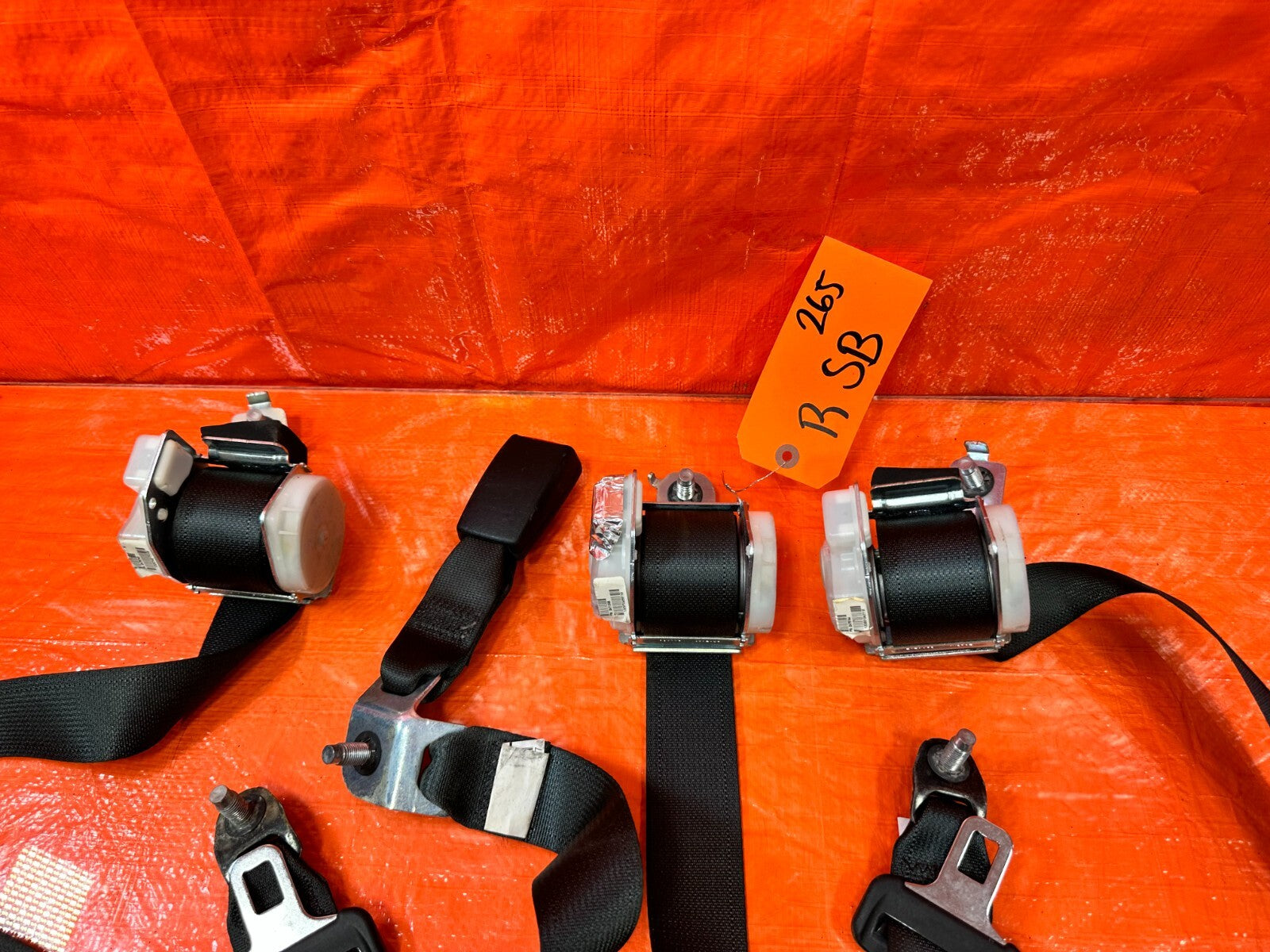 13 15 HONDA CIVIC SI 2D COUPE   LEFT & RIGHT REAR SEAT BELTS OEM FACTORY #2657