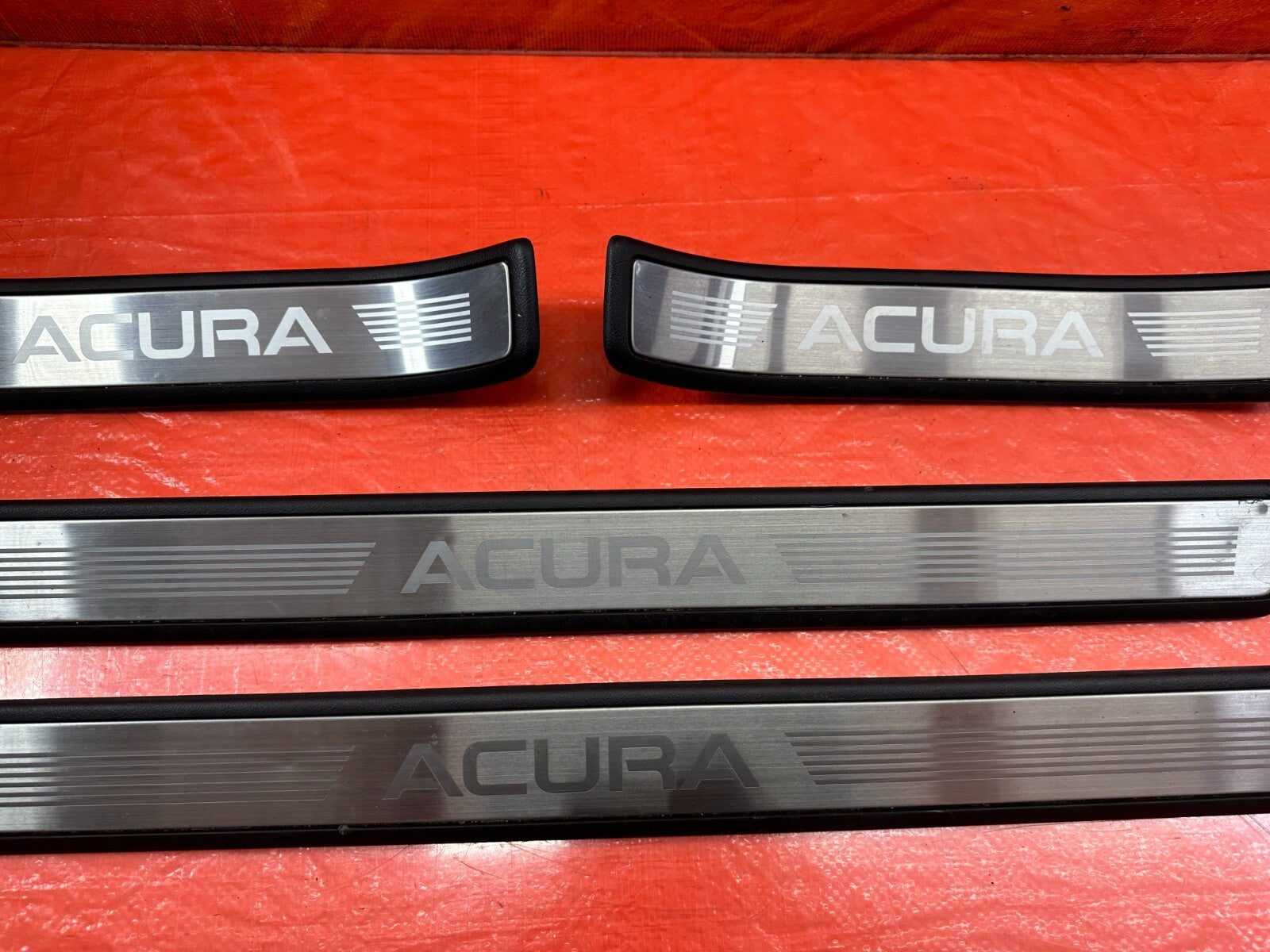 09 14 ACURA TSX   FLOOR PILLAR SCUFF PLATE SET LEFT RIGHT FRONT REAR   OEM #2334