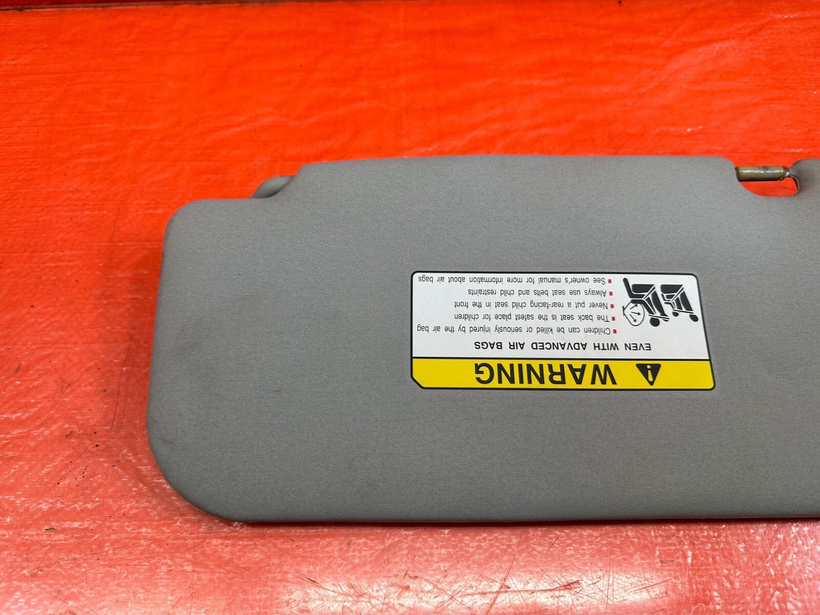 08 15 LANCER EVOLUTION X EVO 10   SUN VISOR   PASSENGER RIGHT SIDE GRAY OEM #2148
