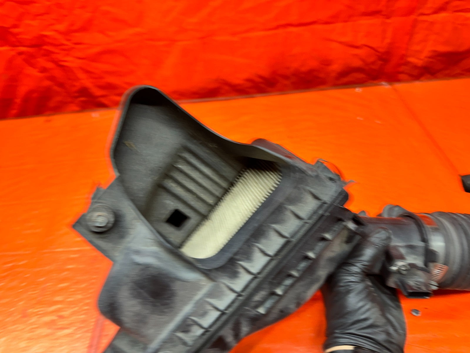 14-15 INFINITI Q50 4D 3.7L VQ37VHR LEFT DRIVER AIR INTAKE BOX TUBE ASSY OEM #Q5010