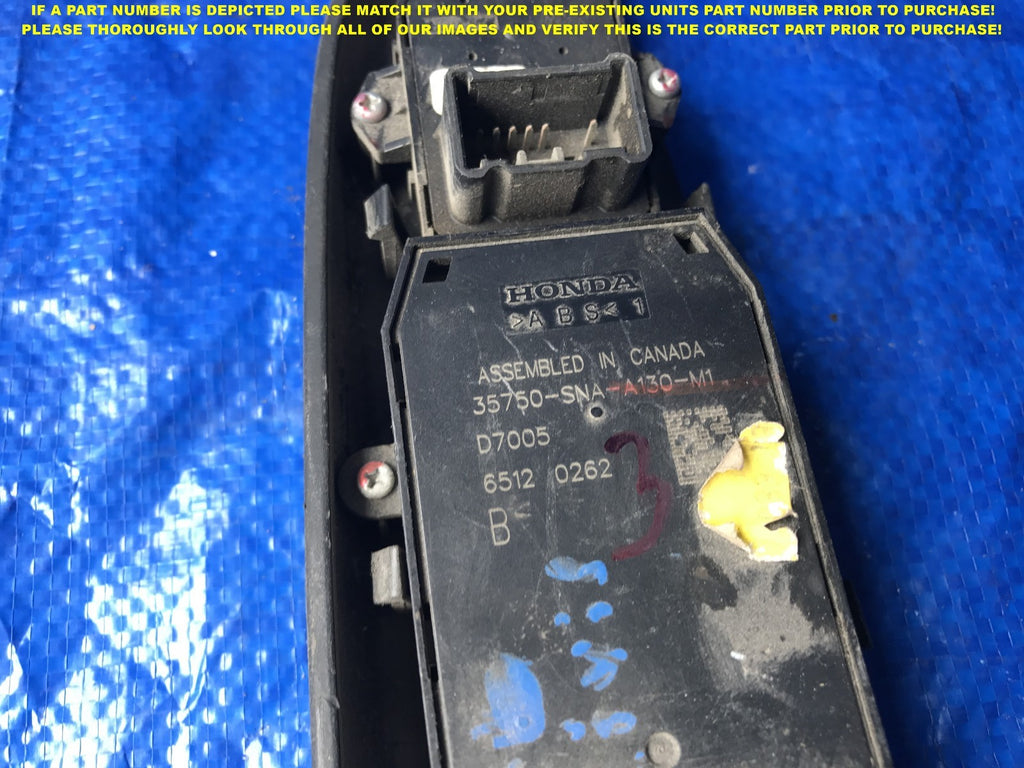 OEM 2006 2007 2008 09 10 11 HONDA CIVIC SEDAN DRIVER LEFT MASTER WINDOW SWITCH4