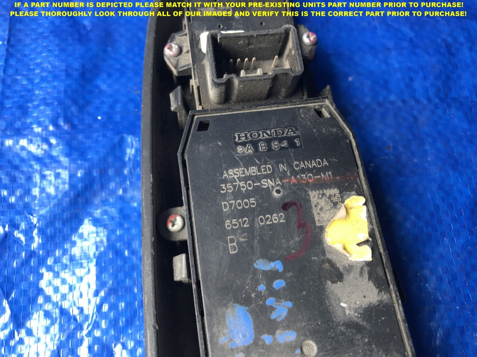 OEM 2006 2007 2008 09 10 11 HONDA CIVIC SEDAN DRIVER LEFT MASTER WINDOW SWITCH4
