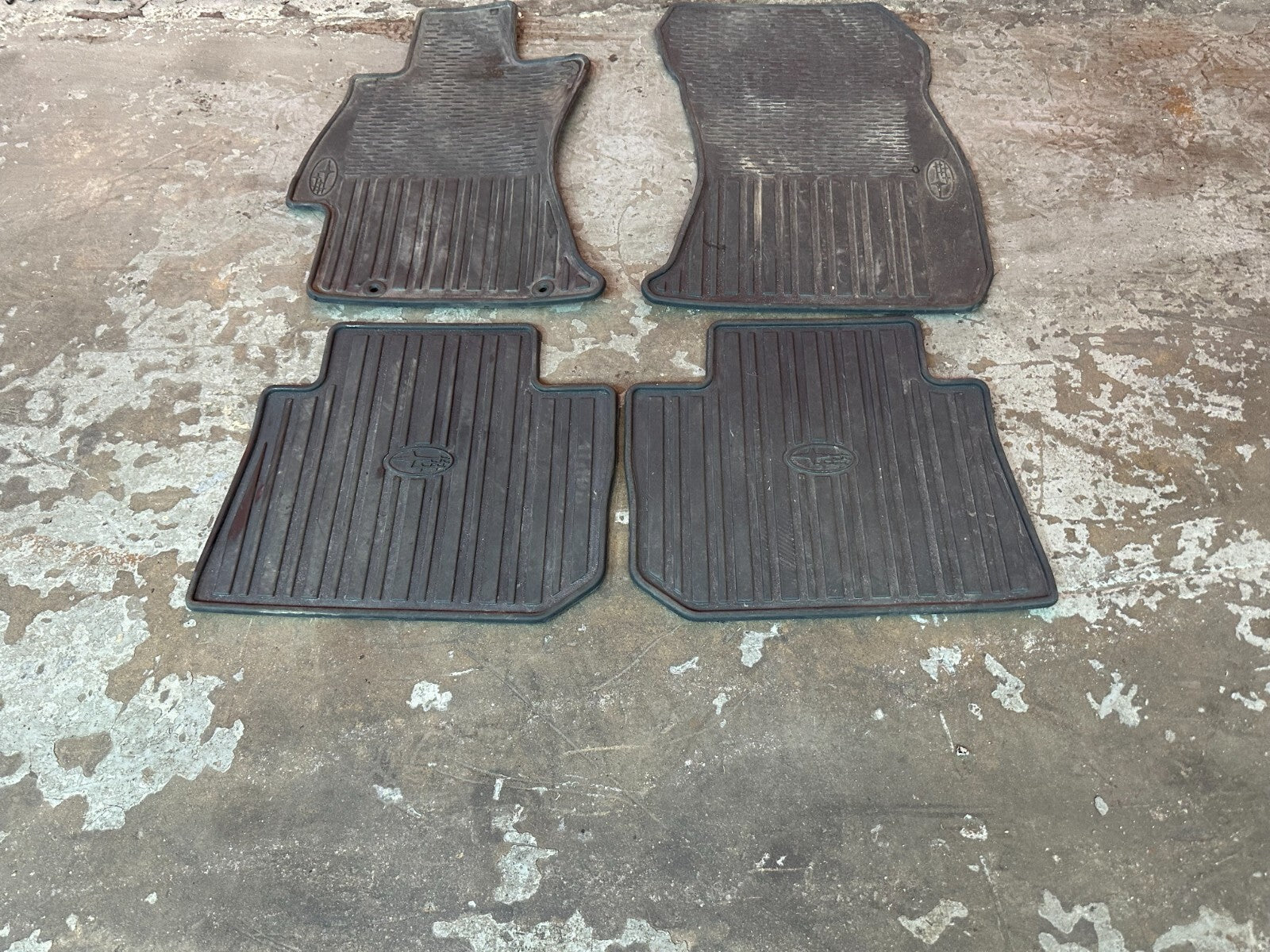 15 21 SUBARU WRX STI   FLOOR MATS   ALL SEASON   WEAR ON FRONT LEFT   OEM #1804