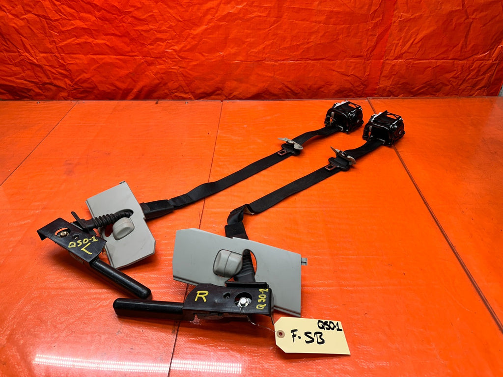 14 23 INFINITI Q50 LEFT & RIGHT FRONT SEAT BELTS SAFETY BELT BLACK OEM FACTORY 10