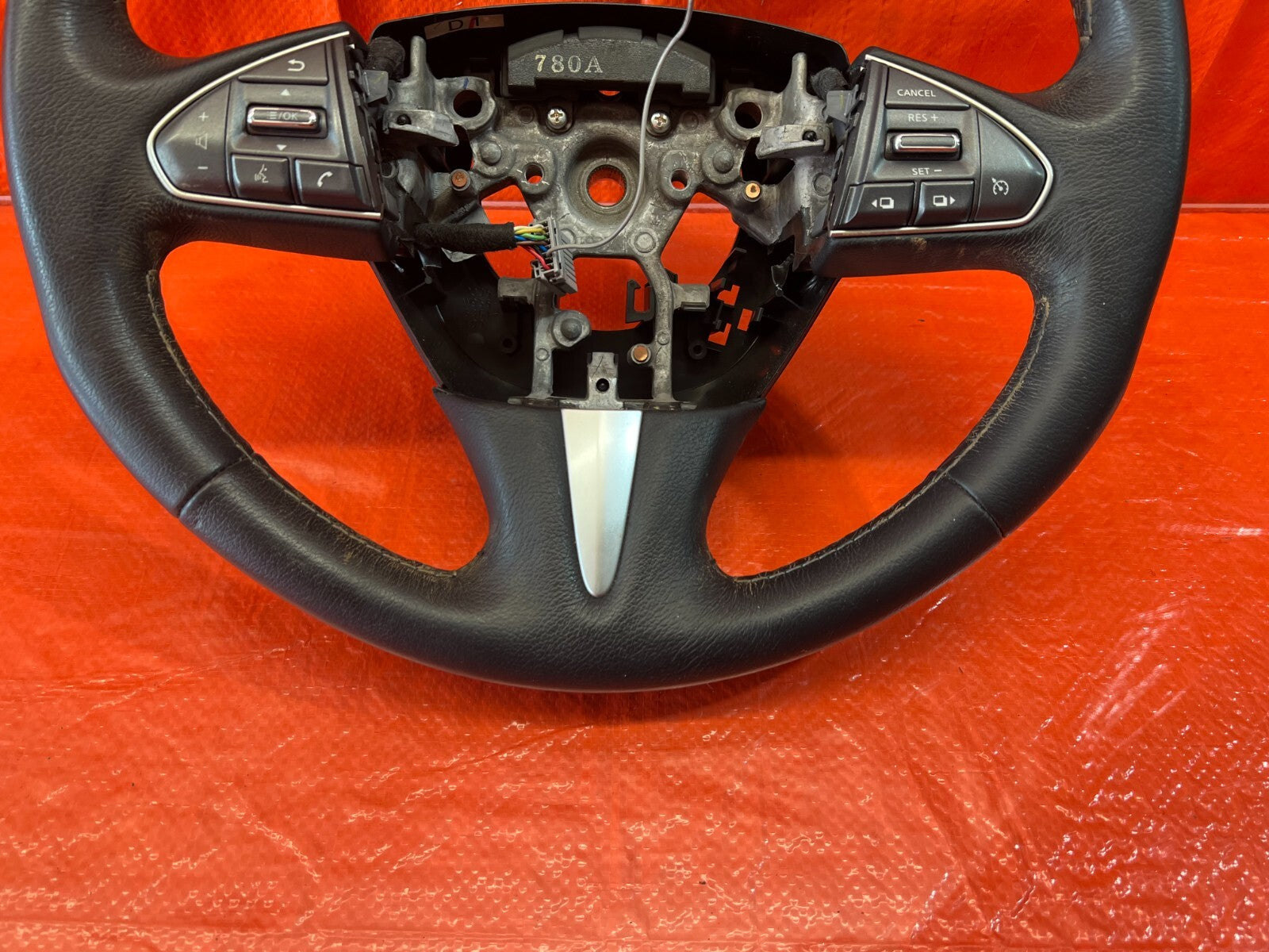 2016 16 INFINITI Q50 RED SPORT 400 RWD   STEERING WHEEL   NON HEATED   OEM #1143