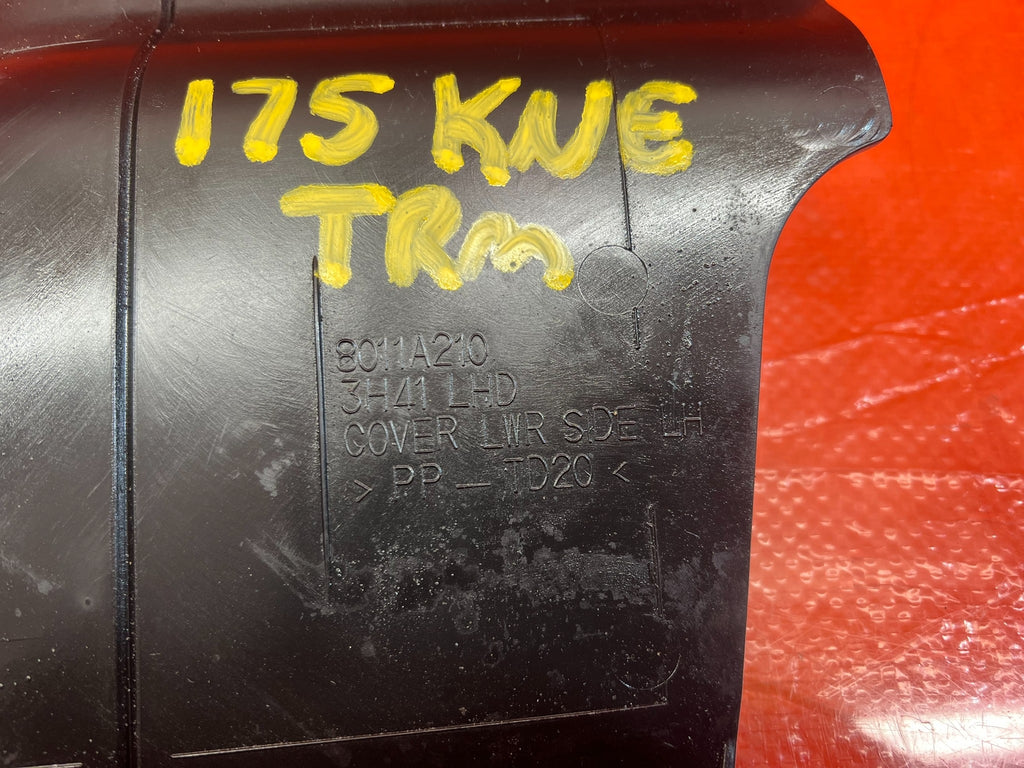 08 15 LANCER EVOLUTION X EVO 10   INTERIOR DRIVER LEFT SIDE COVER   OEM #1778