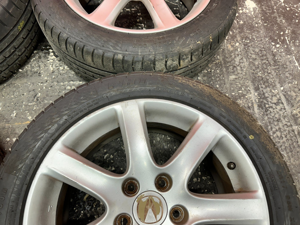 04 08 ACURA TSX 17 INCH WHEELS  W/ GOOD TIRES RIMS ALLOY OEM #3309