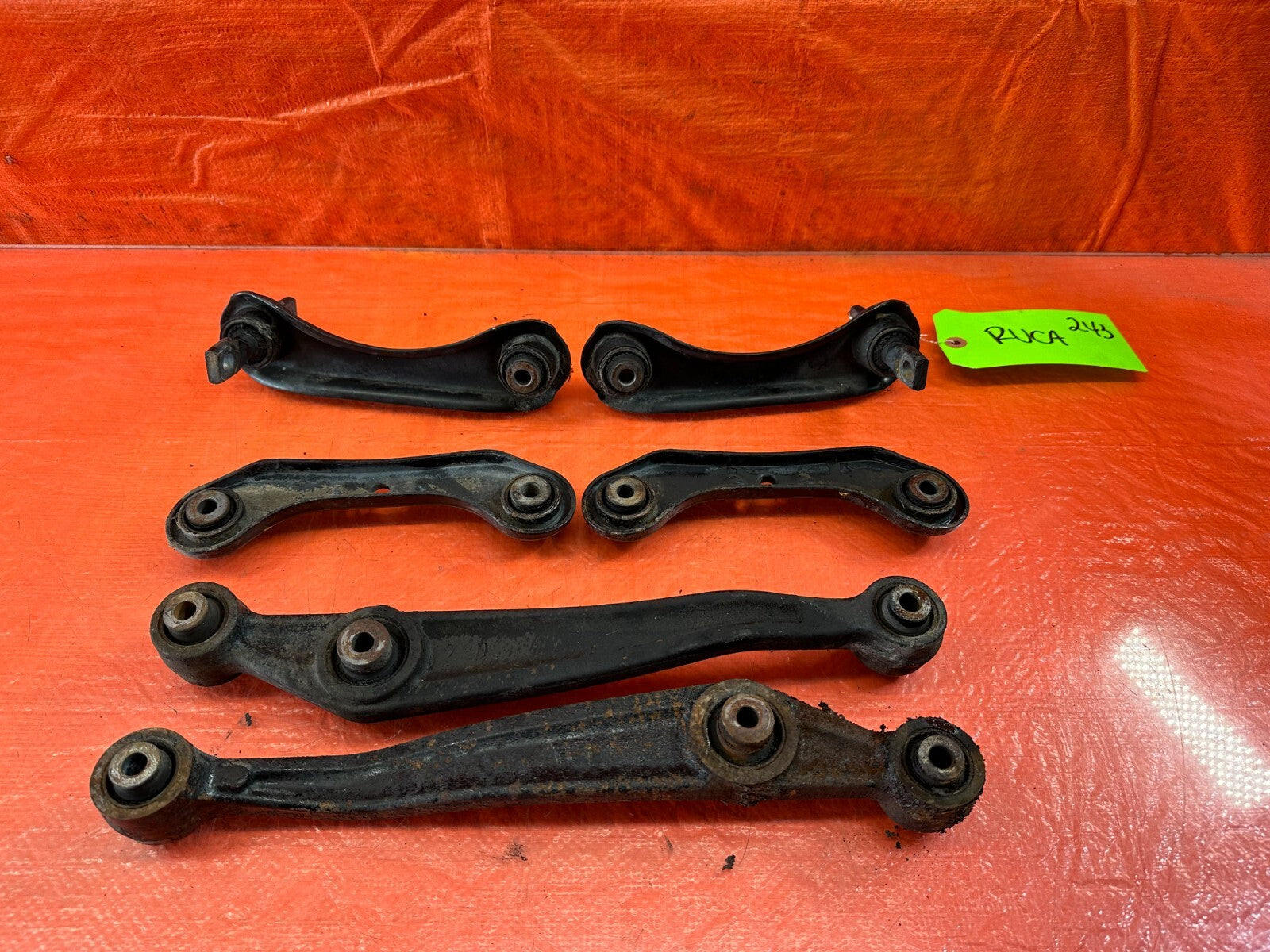 1989 89 HONDA CRX DX HF   REAR UPPER LOWER COMPENSATOR ARMS LEFT RIGHT OEM #24311