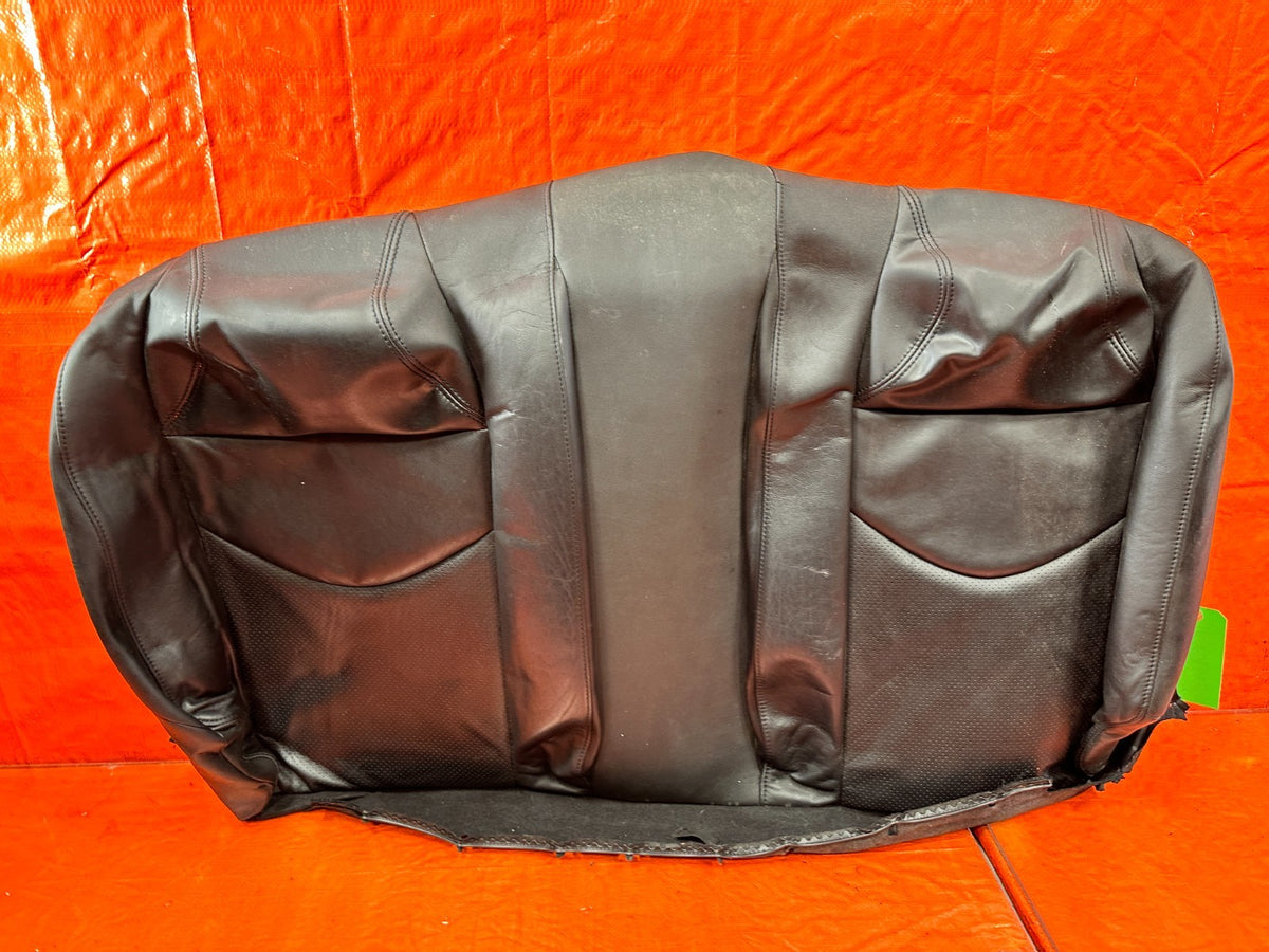 08-09 INFINITI G37 COUPE SPORT REAR UPPER SEAT BLACK LEATHER COVER SKIN OEM 31110