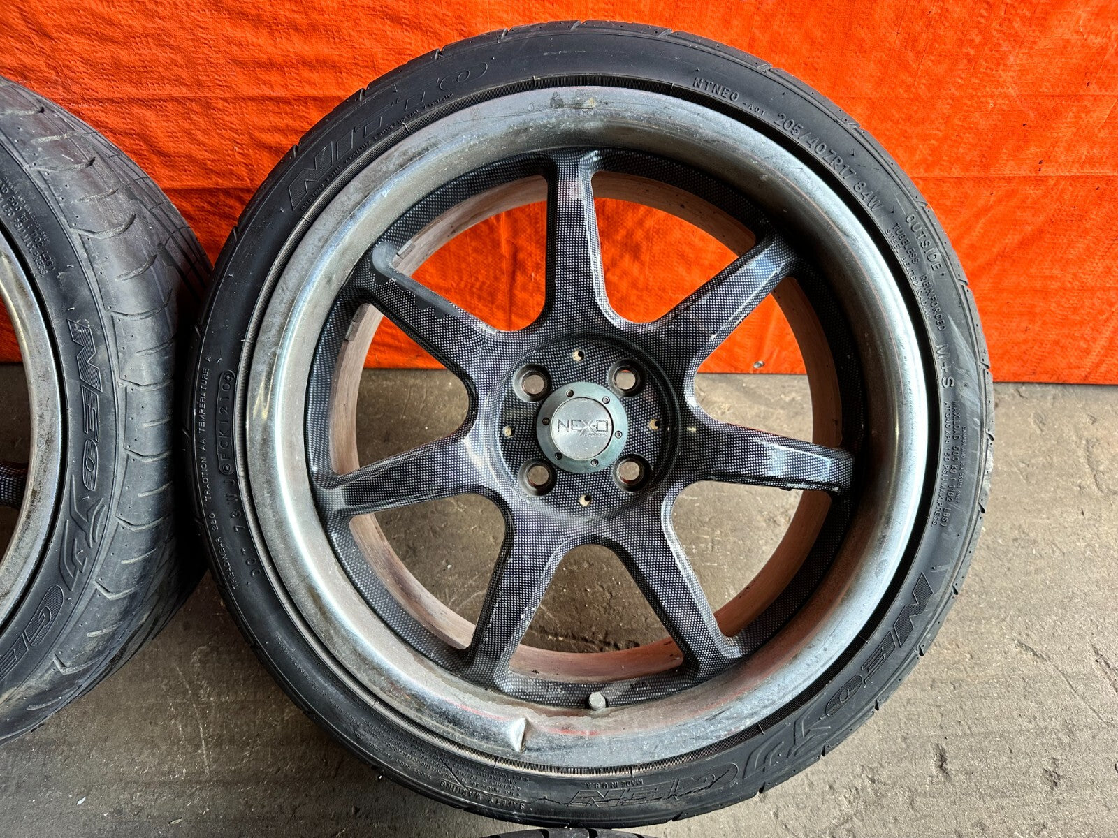88 91 HONDA CRX   4x100   17x7   NEX O NEX 0 RACING WHEELS W/ NITTO TIRES   2771