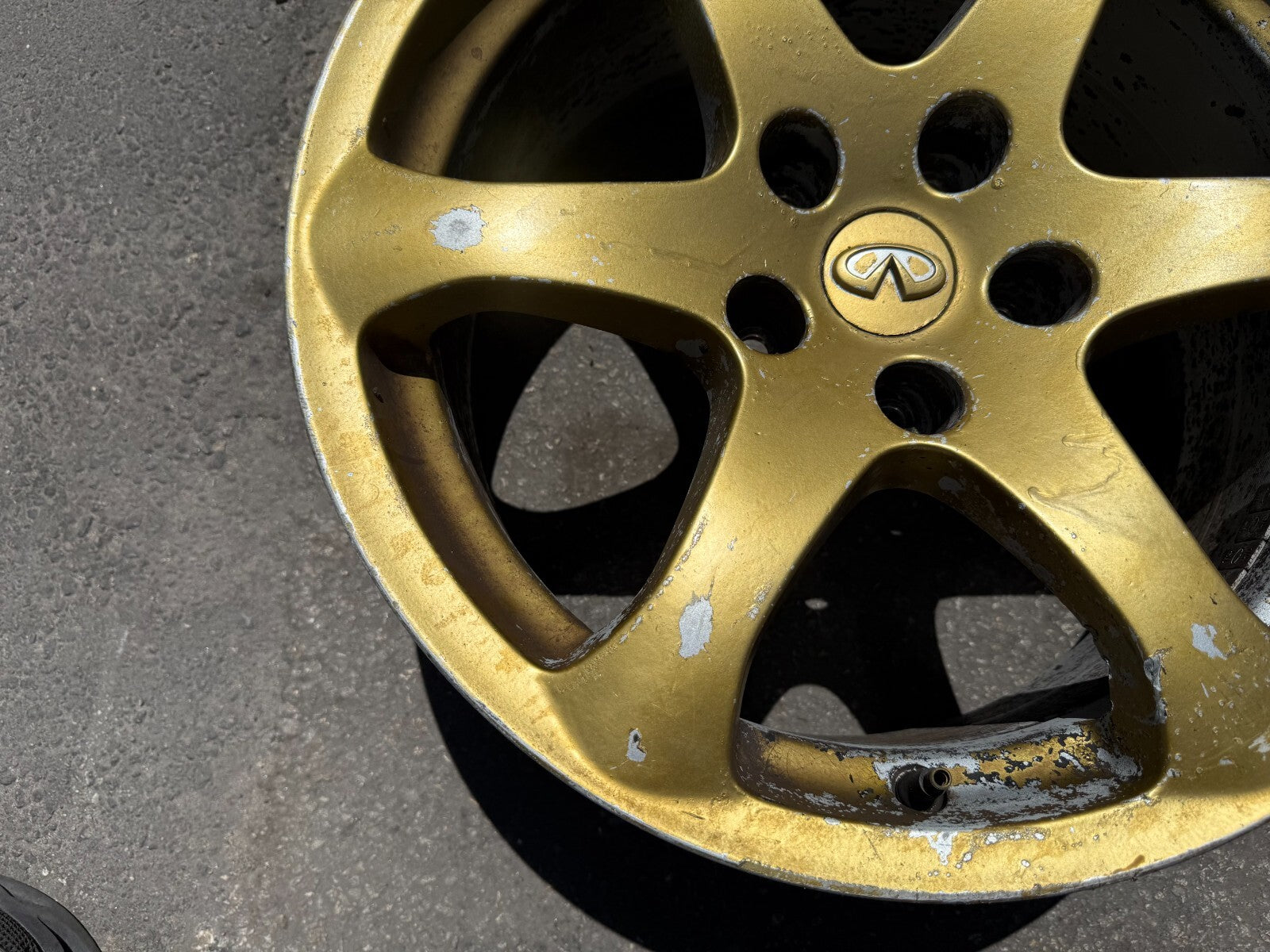 03 07 INFINITI G35 COUPE REAR FACTORY WHEEL RIM 6 SPOKE 17X8 OEM FACTORY #298 15