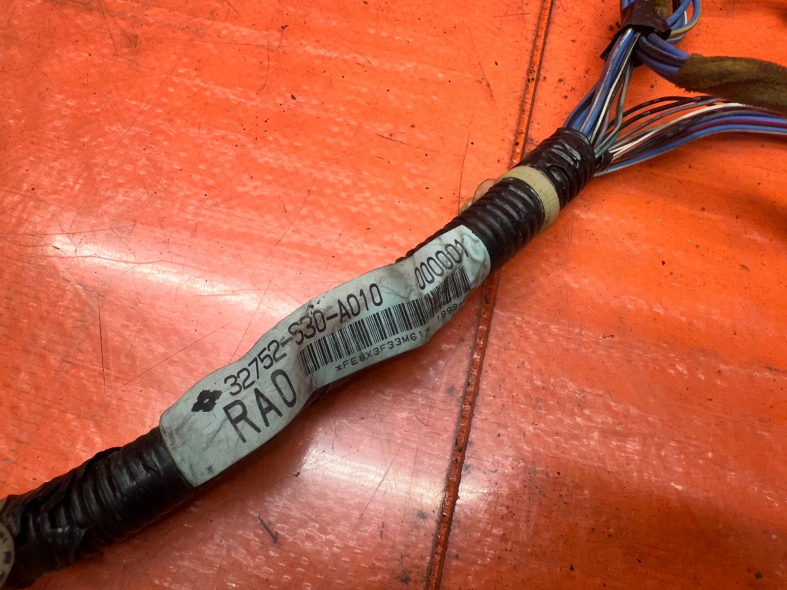 97 01 HONDA PRELUDE 2.2L PASSENGER RIGHT DOOR PANEL WIRE WIRING HARNESS #3366