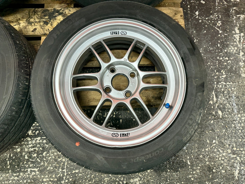 ENKEI RPF1 15x7 +41 4x100 WHEELS RIMS SET HONDA CIVIC INTEGRA MIATA CIVIC DEL SO14