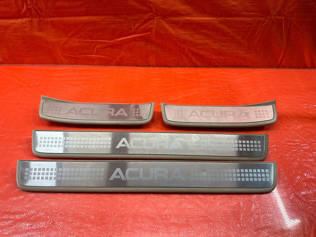 04 08 ACURA TSX   FLOOR PILLAR SCUFF PLATE SET LEFT RIGHT FRONT REAR   OEM #2050