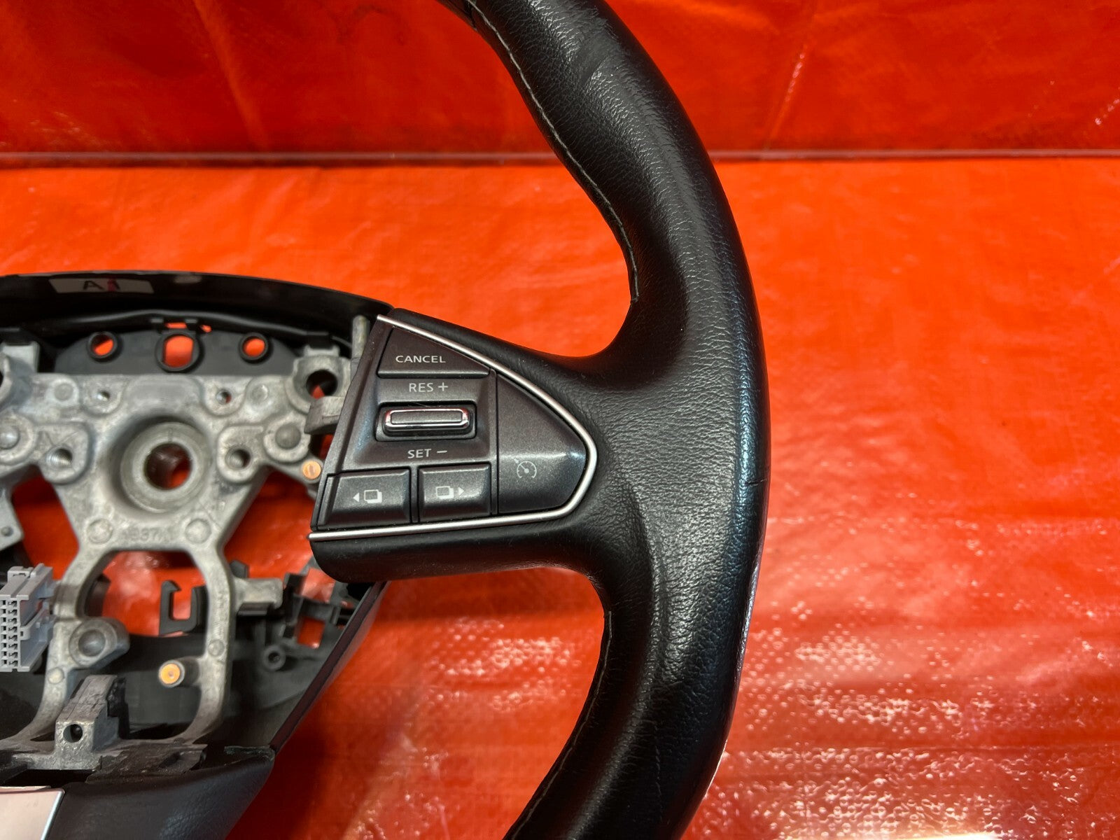 14 15 INFINITI Q50   STEERING WHEEL W/ SWITCHES   COMPLETE   OEM4