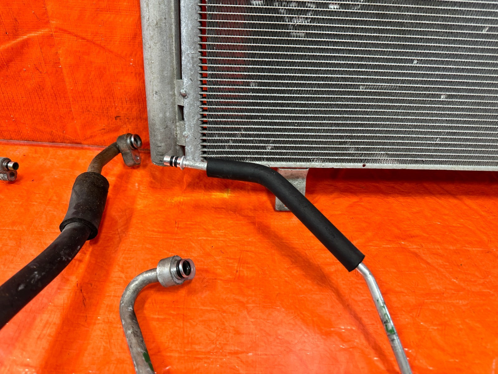 09 11 MAZDA RX8 RX 8   AC LINE SET LINES PIPES HOSES W/ CONDENSER & FAN OEM 3036