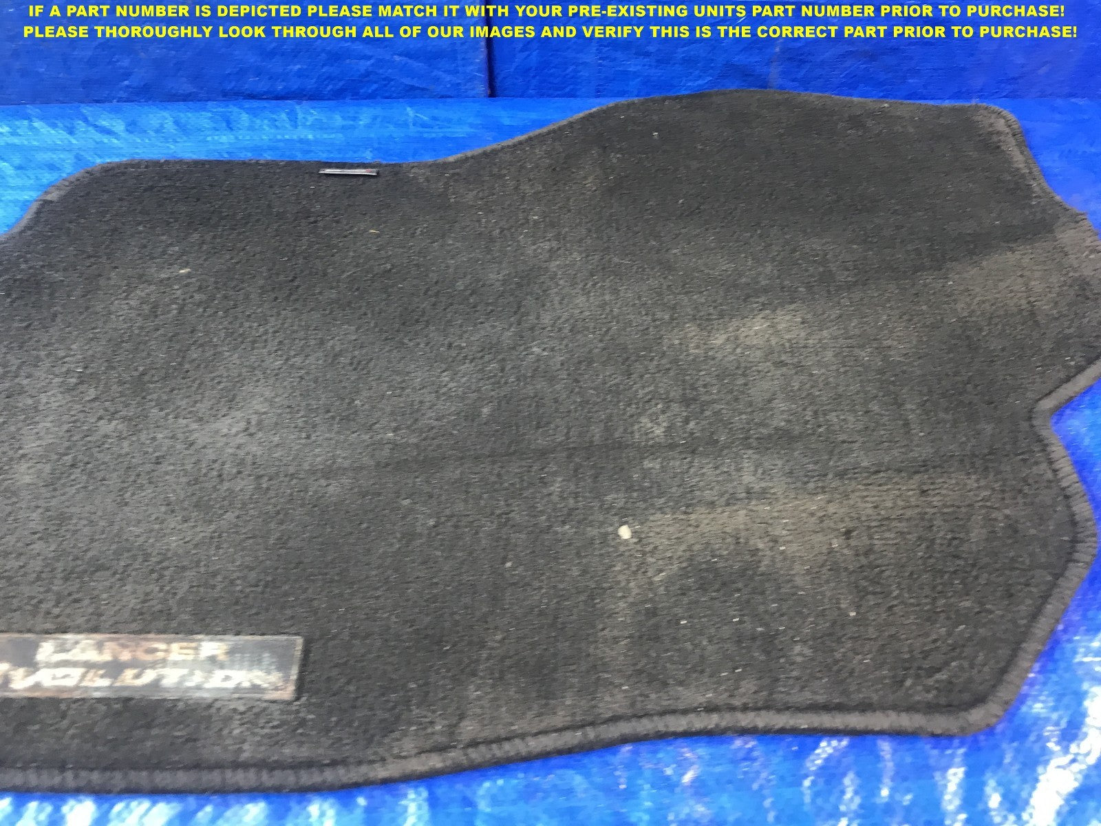 OEM 2008 08 MITSUBISHI EVOLUTION EVO X 10 PASSENGER RIGHT FRONT FLOOR MAT2