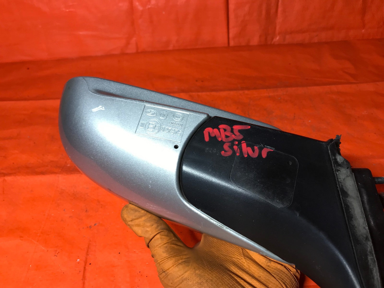 OEM 2012 2013 HYUNDAI GENESIS DRIVER LEFT SIDE VIEW MIRROR   SILVER NON SIGNAL10