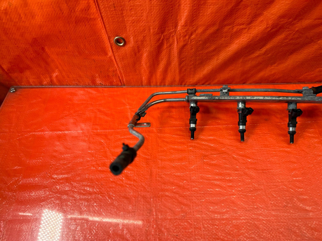 08 15 LANCER EVOLUTION X EVO 10   4B11T FUEL RAIL W/ INJECTORS OEM FACTORY #2177